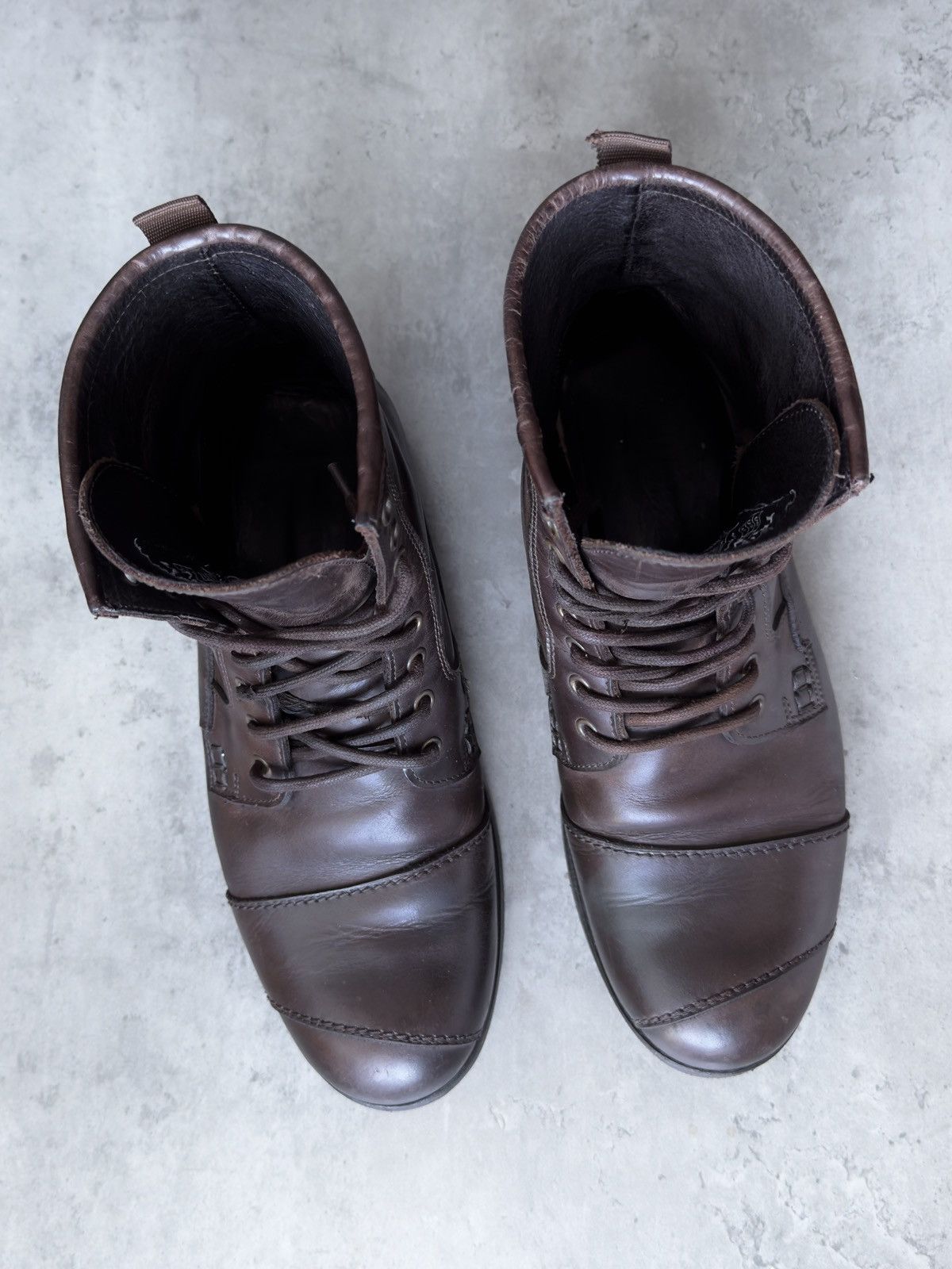 If Six Was Nine AS 98 Vibe Artisan Brown Ankle Leather Boots Biker Moto Shoe Size US 10.5 / EU 43-44 - 3 Thumbnail