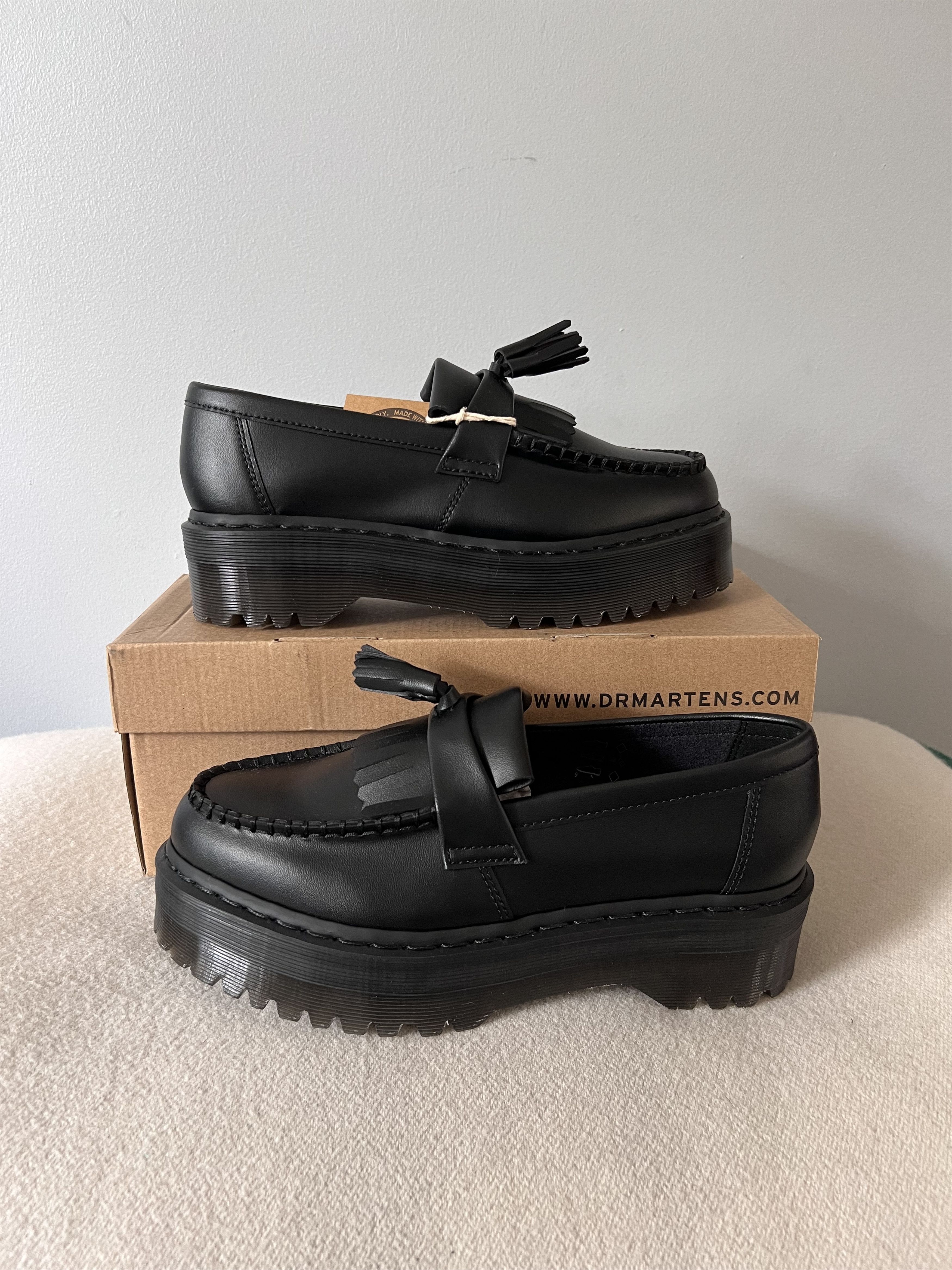 Dr. Martens Dr. Martens Vegan Adrian Quad Mono Loafer in Black Size US 8 / EU 41 - 2 Thumbnail