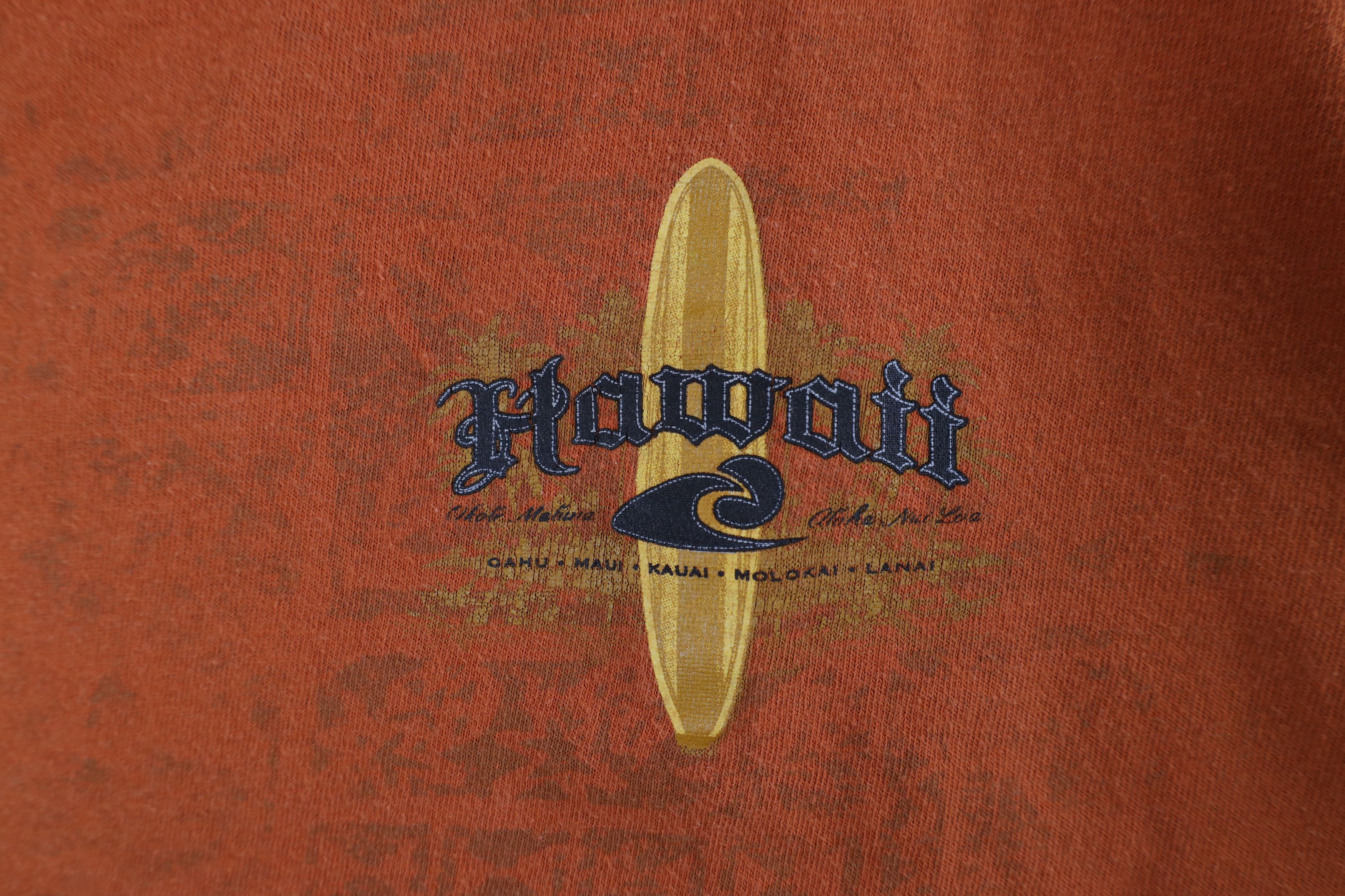 Vintage Vintage 90s Streetwear Hawaii Surfing T-Shirt Orange Size US M / EU 48-50 / 2 - 4 Thumbnail