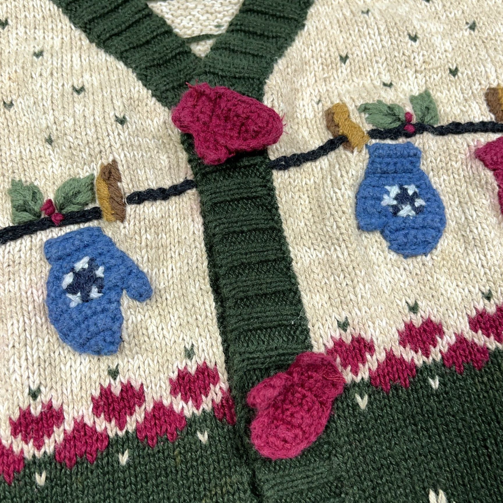 Vintage VINTAGE Sweater Loft Quaker Factory Vest Women 1X Green Knit Geometric 90s Christmas Casual Holiday Retro Size XL / US 12-14 / IT 48-50 - 6 Thumbnail