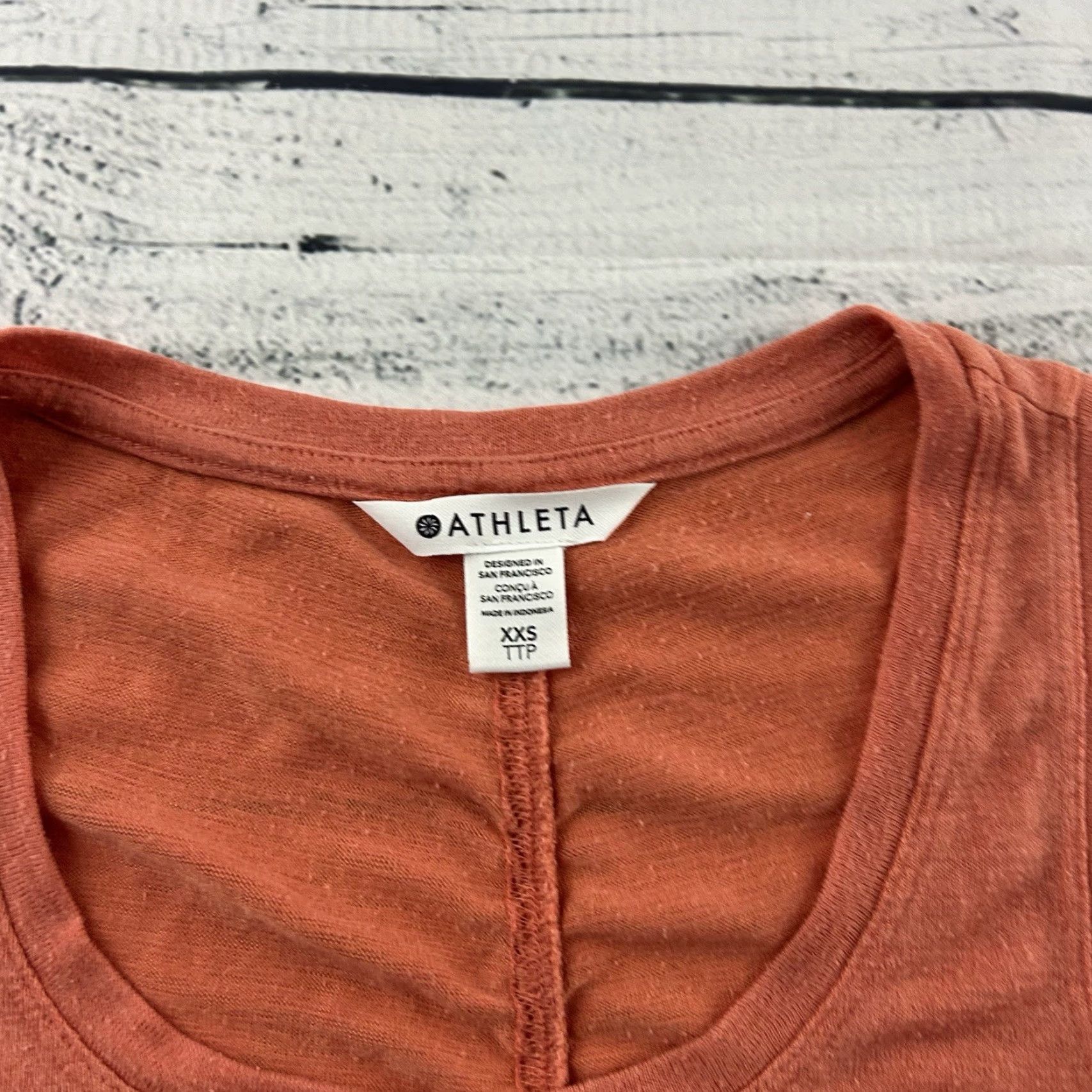 Athleta Athleta Sleeveless Rouched Top Women's XXS Peach Shirt Womens 2XS Orange Size XXS / US 00 / IT 34 - 2 Thumbnail