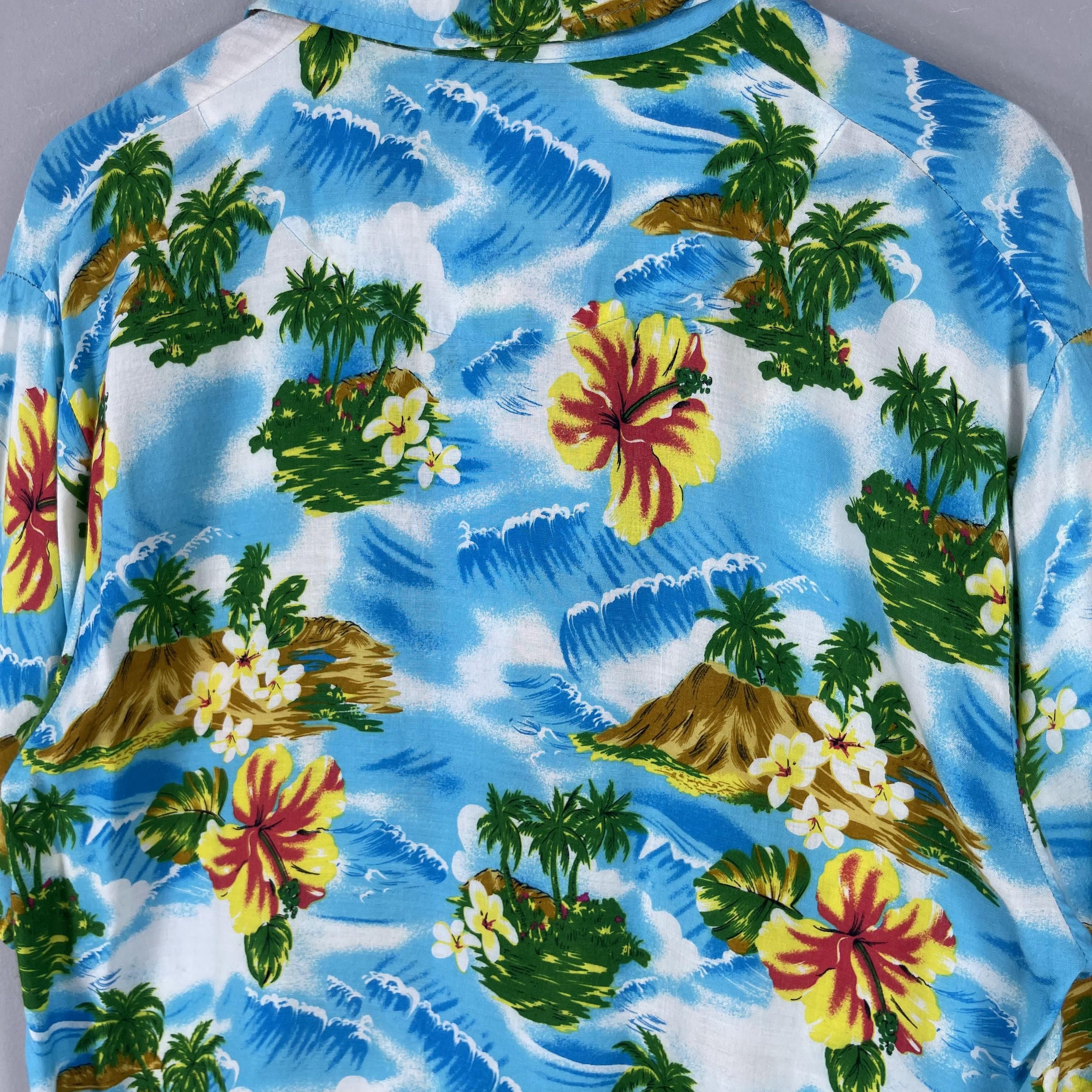 Vintage Vintage Hawaiian Island Beach Surfing Motive Rayon Shirt Size US M / EU 48-50 / 2 - 10 Thumbnail