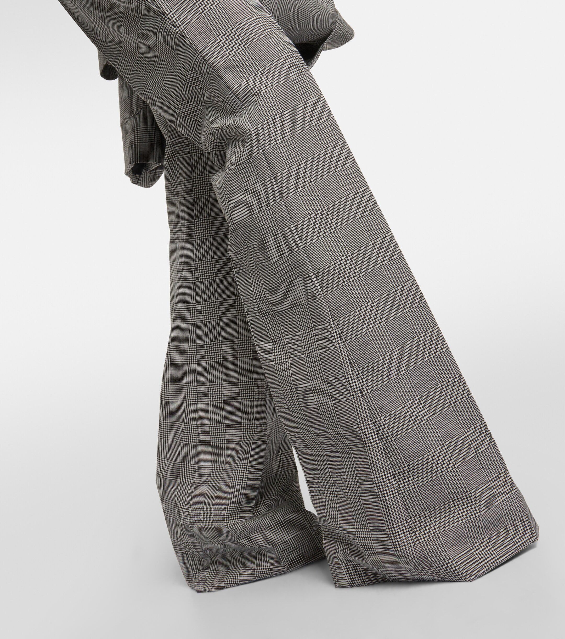 Balmain o1y0625 Checked Casual Pant in White/Gray Size 27" / US 4 / IT 40 - 3 Thumbnail