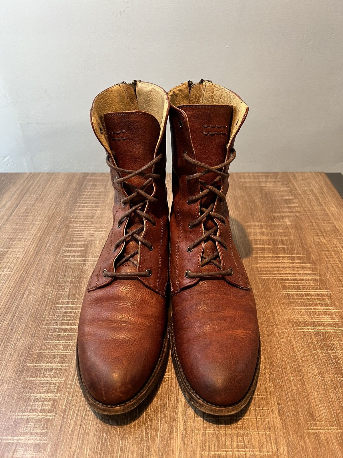 Frye Frye Boots Womens 8 B 3476216 Brown Leather Zip Back Size US 8 / IT 38 - 3 Thumbnail