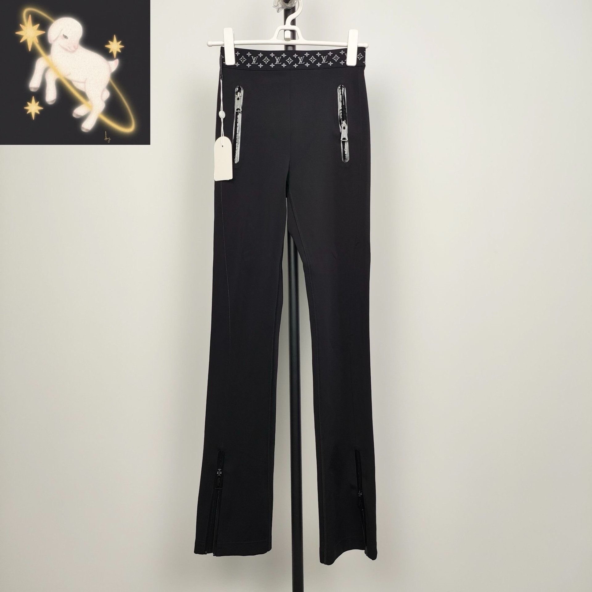 Louis Vuitton Louis Vuitton Black Pants 23 Women Size 23" - 1 Thumbnail