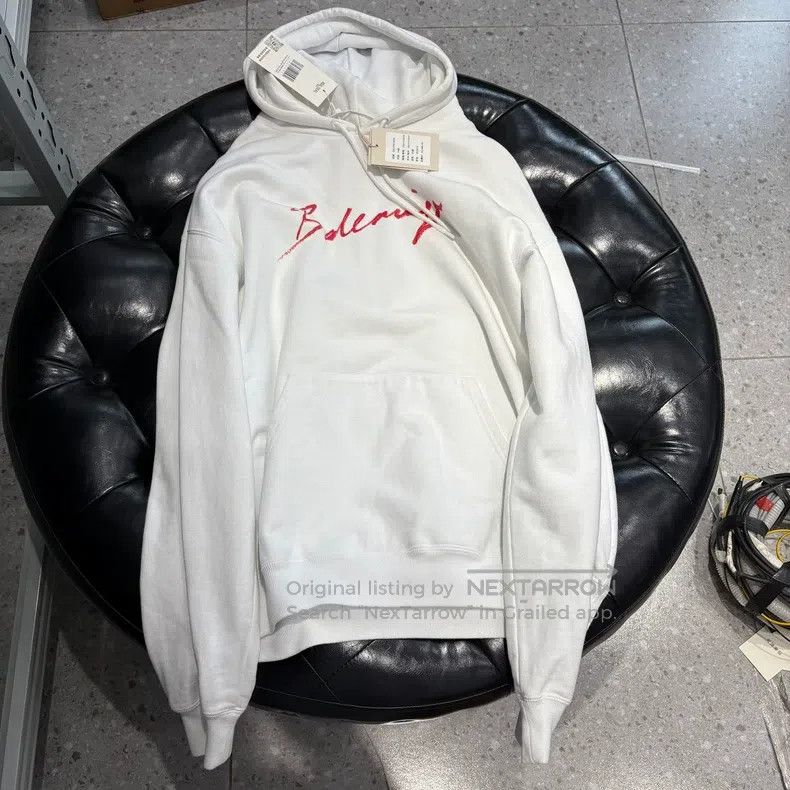 Balenciaga Letter Logo Printed Hooded Long Sleeve Sweater