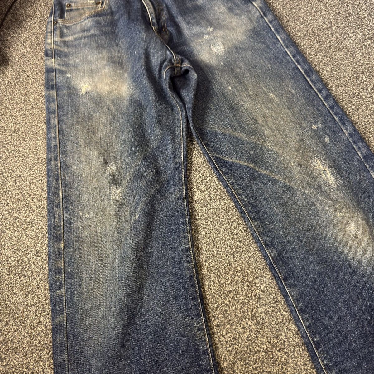 Warehouse Vintage Japanese Denim Warehouse Distressed Dirty Wash Jean Size US 27 - 4 Thumbnail