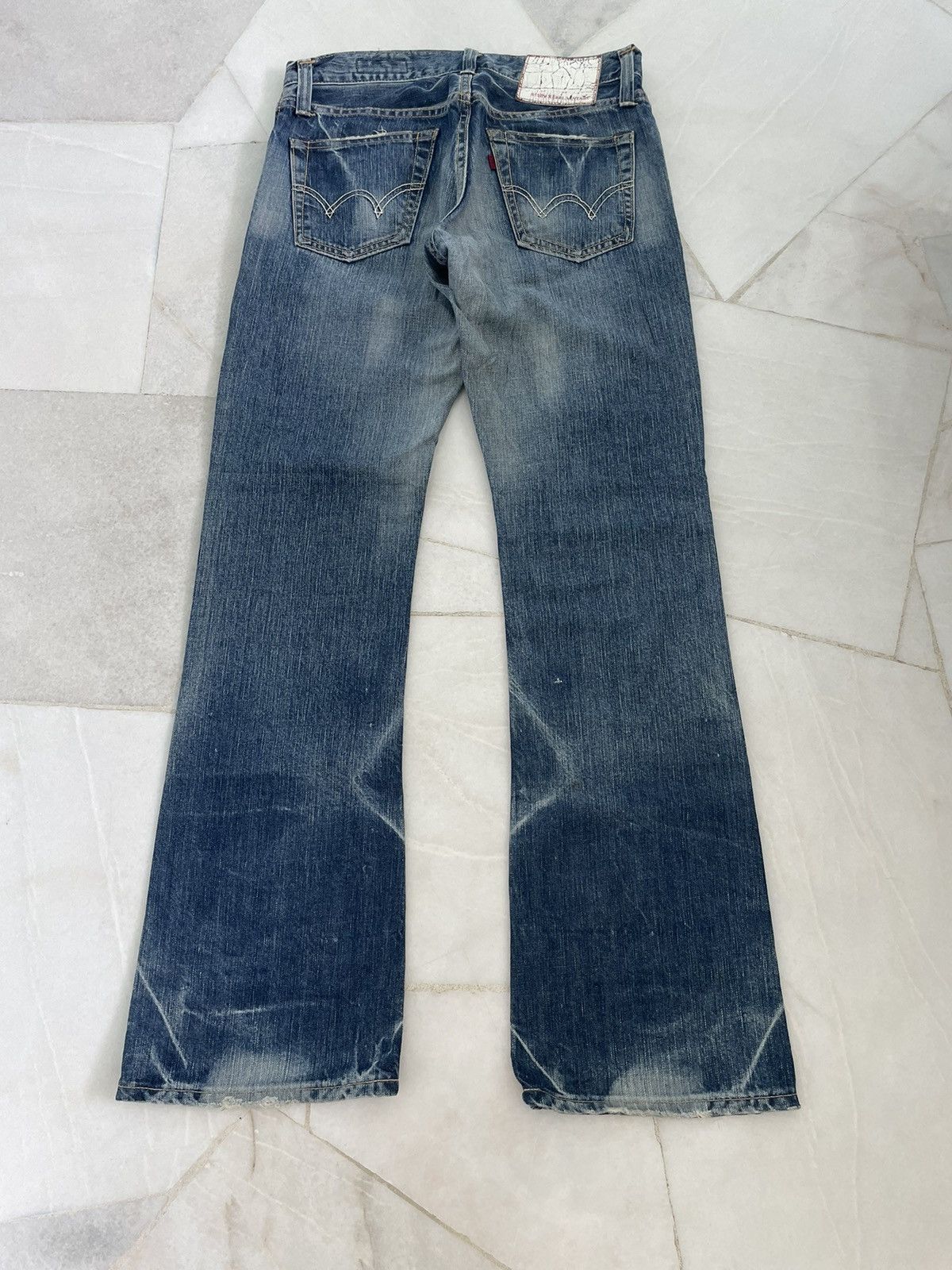 Japanese Brand RARE VINTAGE EDWIN REBEL VINTAGE FLARE JEANS Size US 30 / EU 46 - 4 Thumbnail