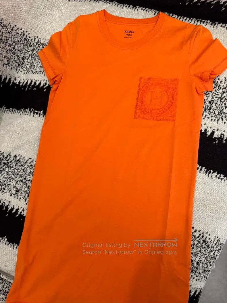 Hermes Hermes Orange Short Sleeve T-Shirt Size XXS / US 00 / IT 34 - 1 Thumbnail
