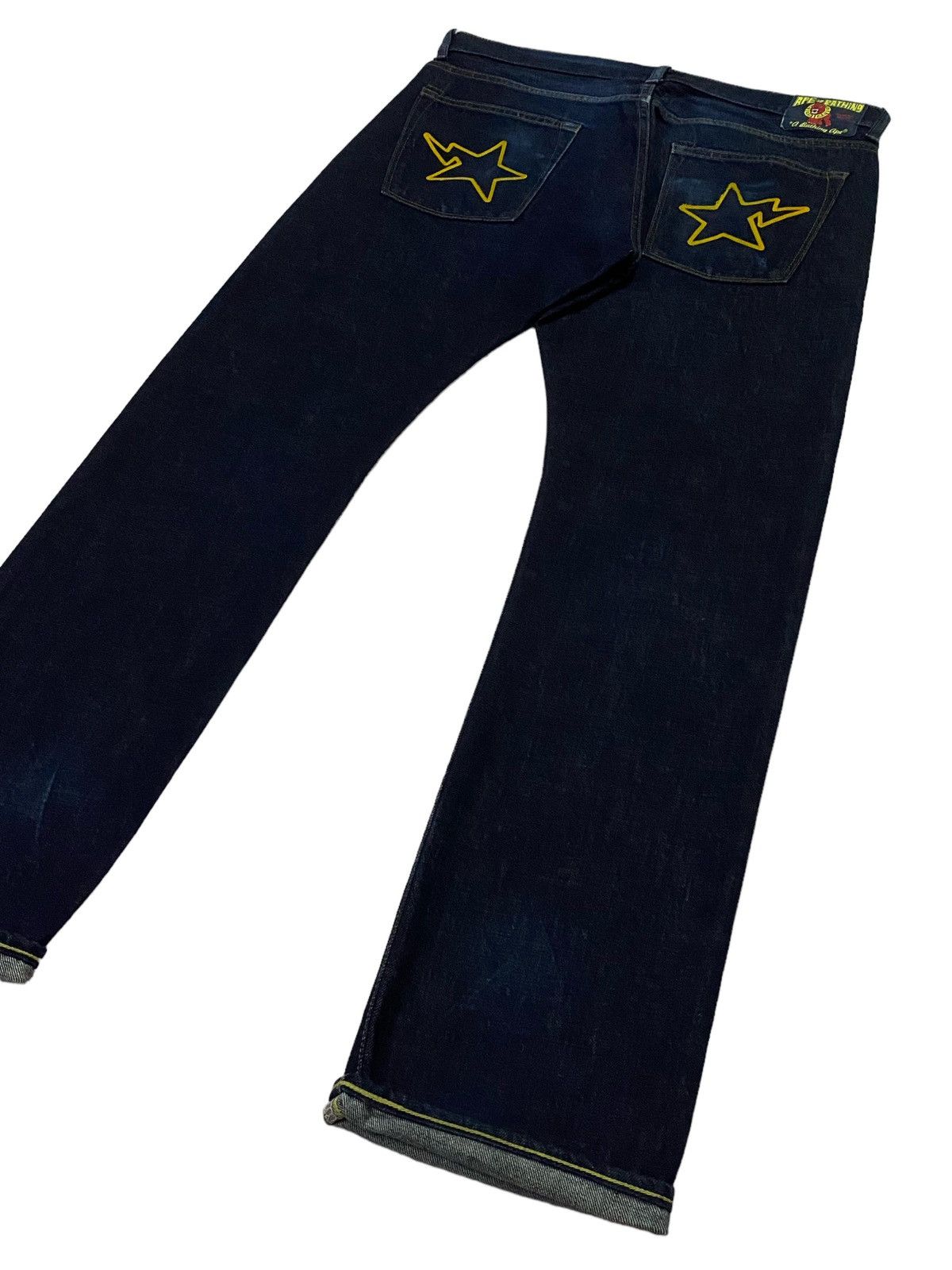 Bape Bapesta Embroidery Logo Denim Pants Size US 35 - 17 Thumbnail