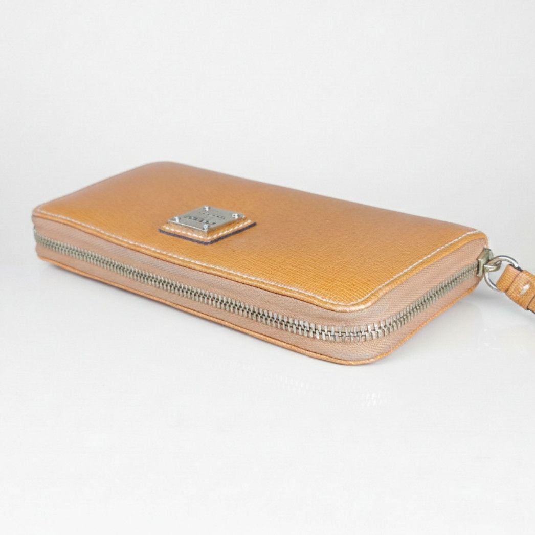 Dooney & Bourke Dooney & Bourke 8x4" Continental Wallet Brown Tan Zip Around Size ONE SIZE - 3 Thumbnail