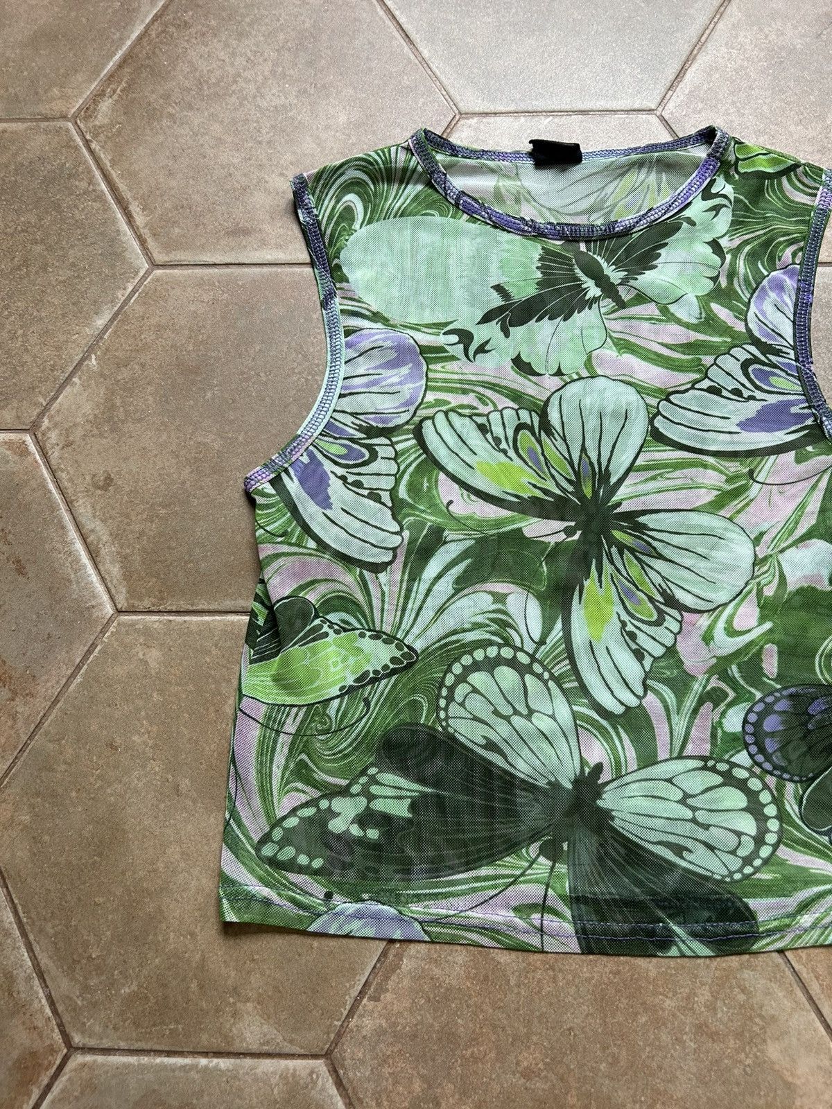 Japanese Brand × Urban Outfitters VINTAGE MESH TOP SHIRT Size S / US 4 / IT 40 - 3 Thumbnail