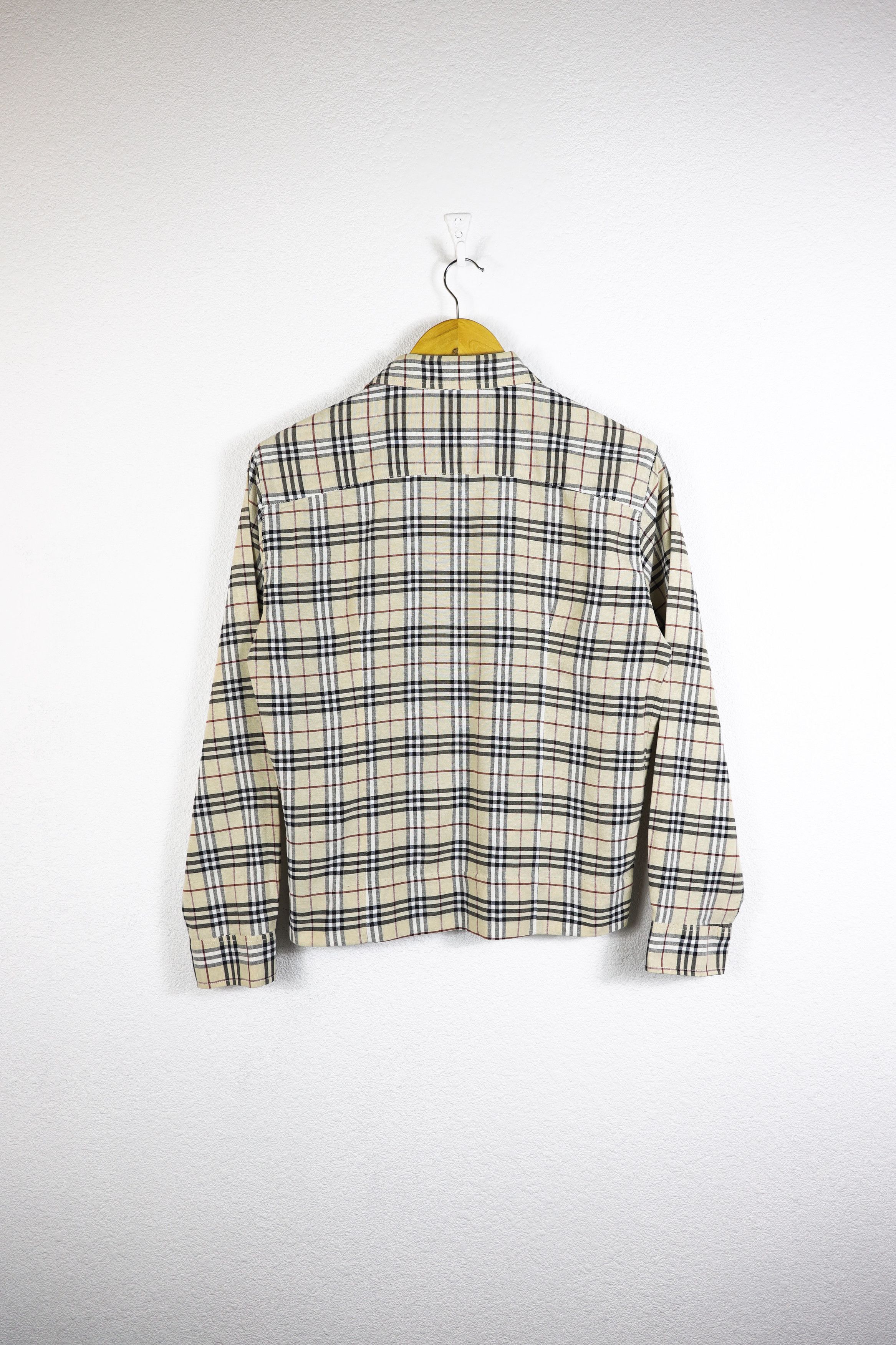 Burberry × Vintage Vintage Burberry Beige Nova Check Long Sleeve Shirt Size L / US 10 / IT 46 - 8 Thumbnail