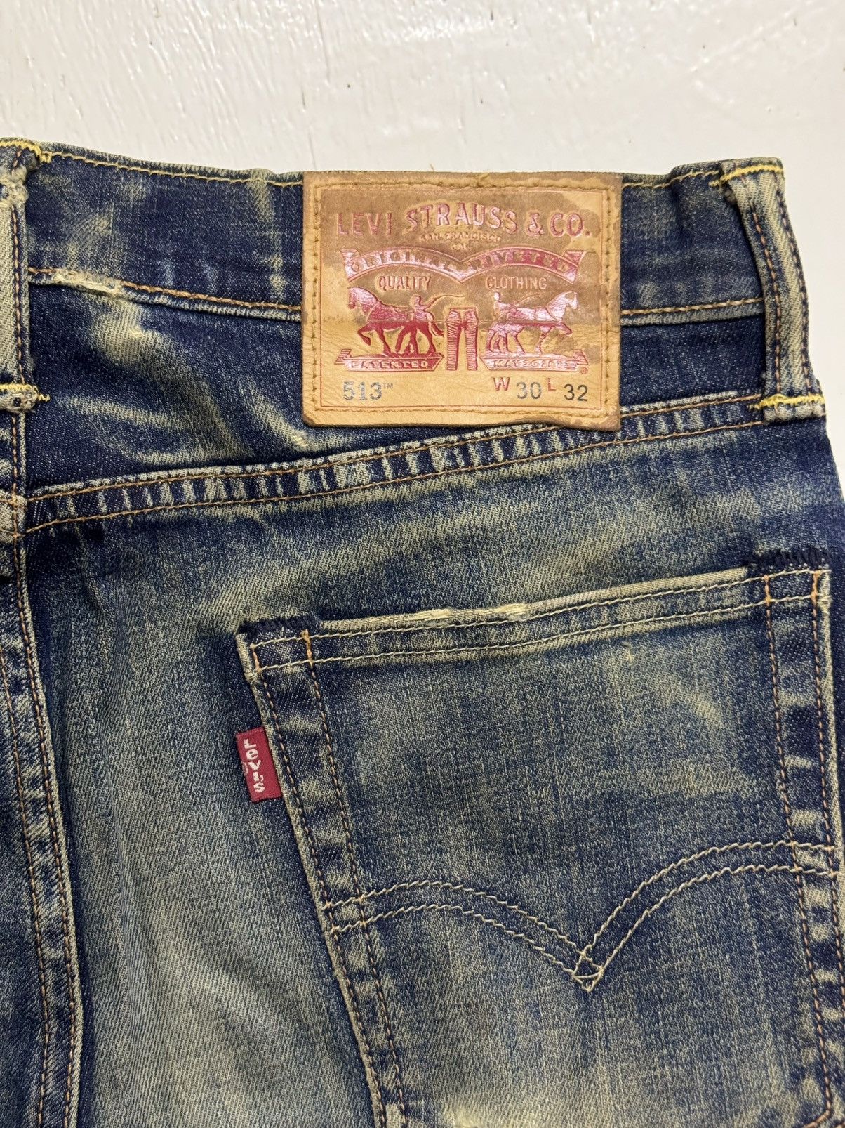 Levi's × Vintage Levis Model 513 Sunfaded Size US 34 / EU 50 - 7 Thumbnail