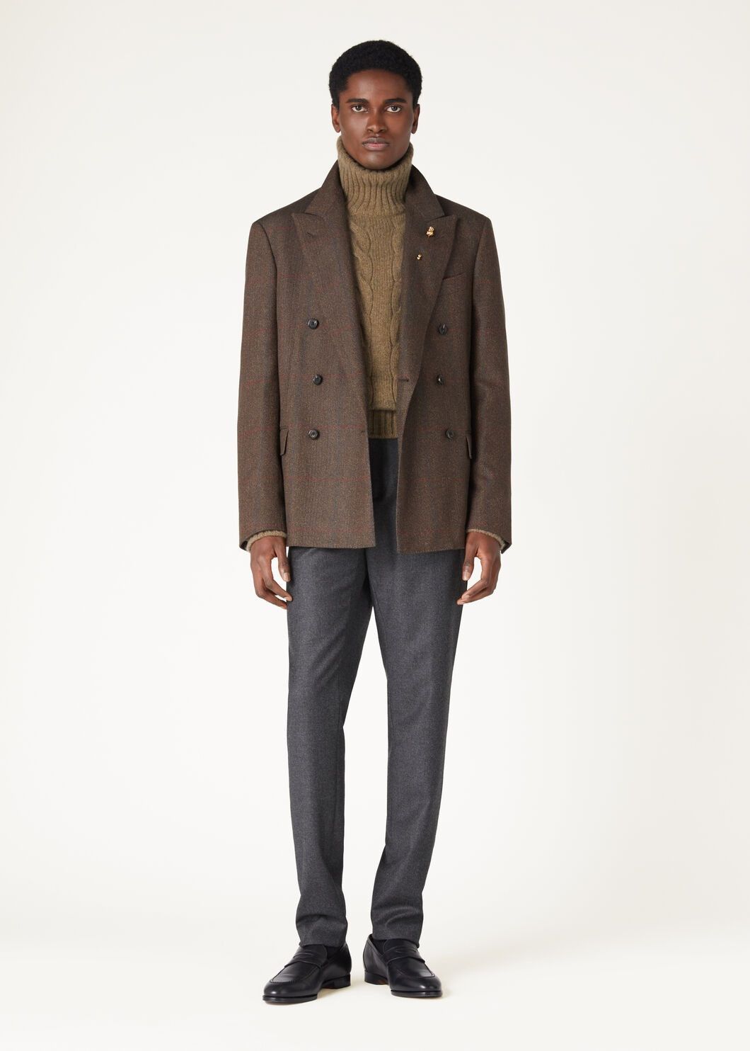 Loro Piana o1w1db10725 FAO3411 Napier Turtleneck Sweater in Brown Size US XL / EU 56 / 4 - 2 Thumbnail