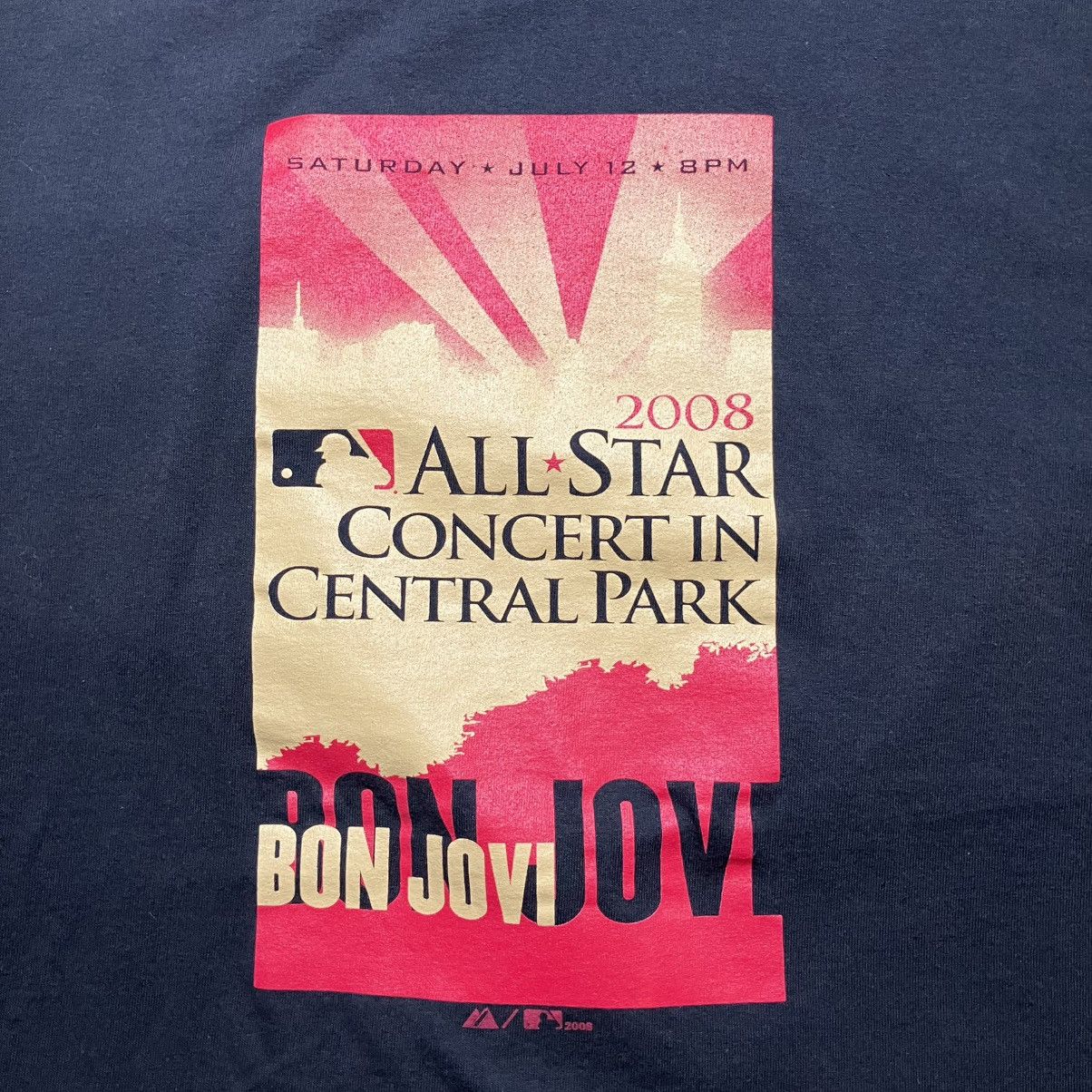 Band Tees × MLB × Majestic Bon Jovi MLB All Star Game 2008 Concert Band T Shirt Size US XXL / EU 58 / 5 - 2 Thumbnail