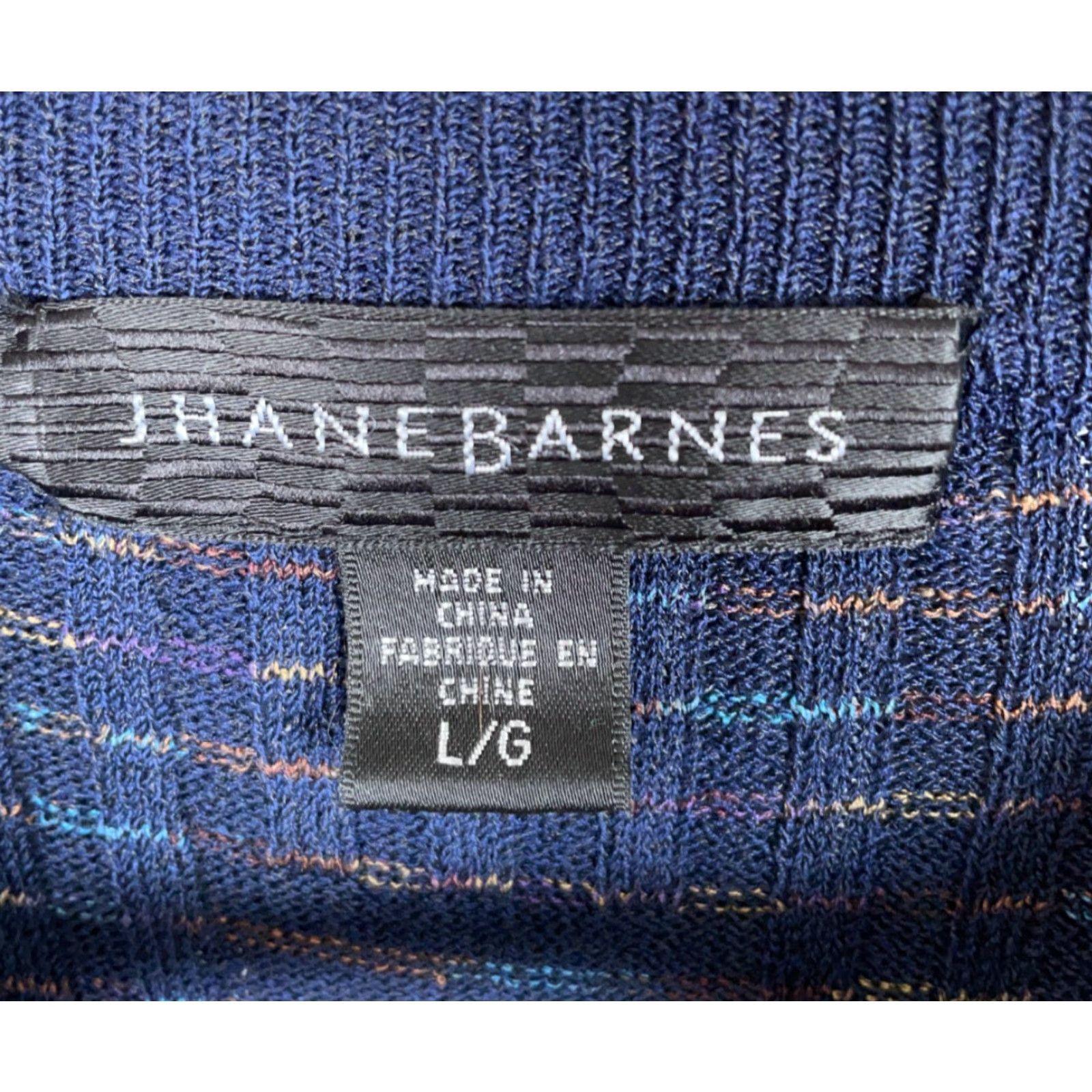Vintage Jhane Barnes Silk Sweater Men's Large Blue Textured Check Lightweight Crewneck Pullover Knit Casual Long Sleeve Dry Clean Only Mens L Blue Silk-Blend Size US L / EU 52-54 / 3 - 3 Thumbnail