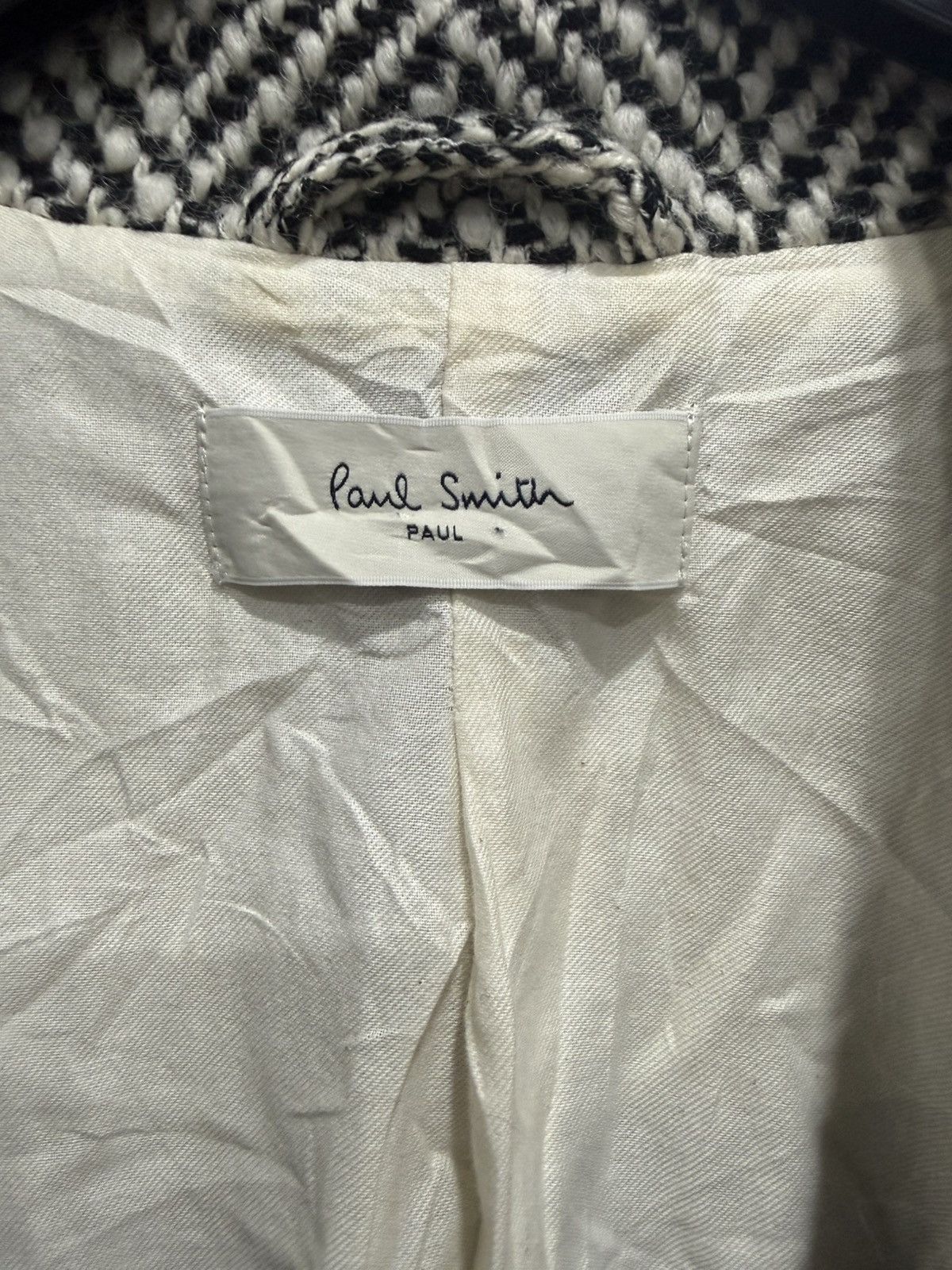 Paul Smith Paul Smith Women’s Herringbone 3/4 Sleeve Wool Tweed Jacket Size M / US 6-8 / IT 42-44 - 9 Thumbnail