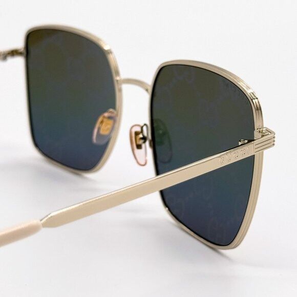 Gucci NEW GUCCI SUNGLASSES GG0802S 004 GOLD WOMEN EYEWEAR GUCCI Size ONE SIZE - 8 Thumbnail