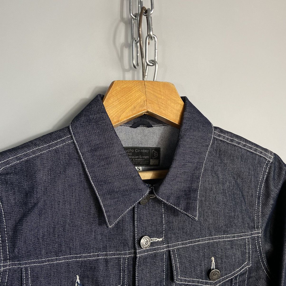 Japanese Brand × Vintage 📌 Vintage Psycho Cowboy y2k Denim Jacket Made in Italy Size US S / EU 44-46 / 1 - 2 Thumbnail
