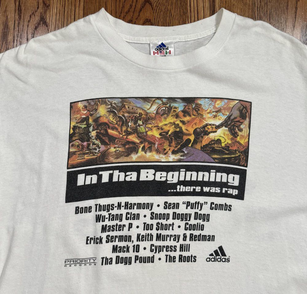 Adidas × Vintage Vintage Adidas In Tha Beginning Hip Hop Rap T Shirt Large Size US L / EU 52-54 / 3 - 2 Thumbnail