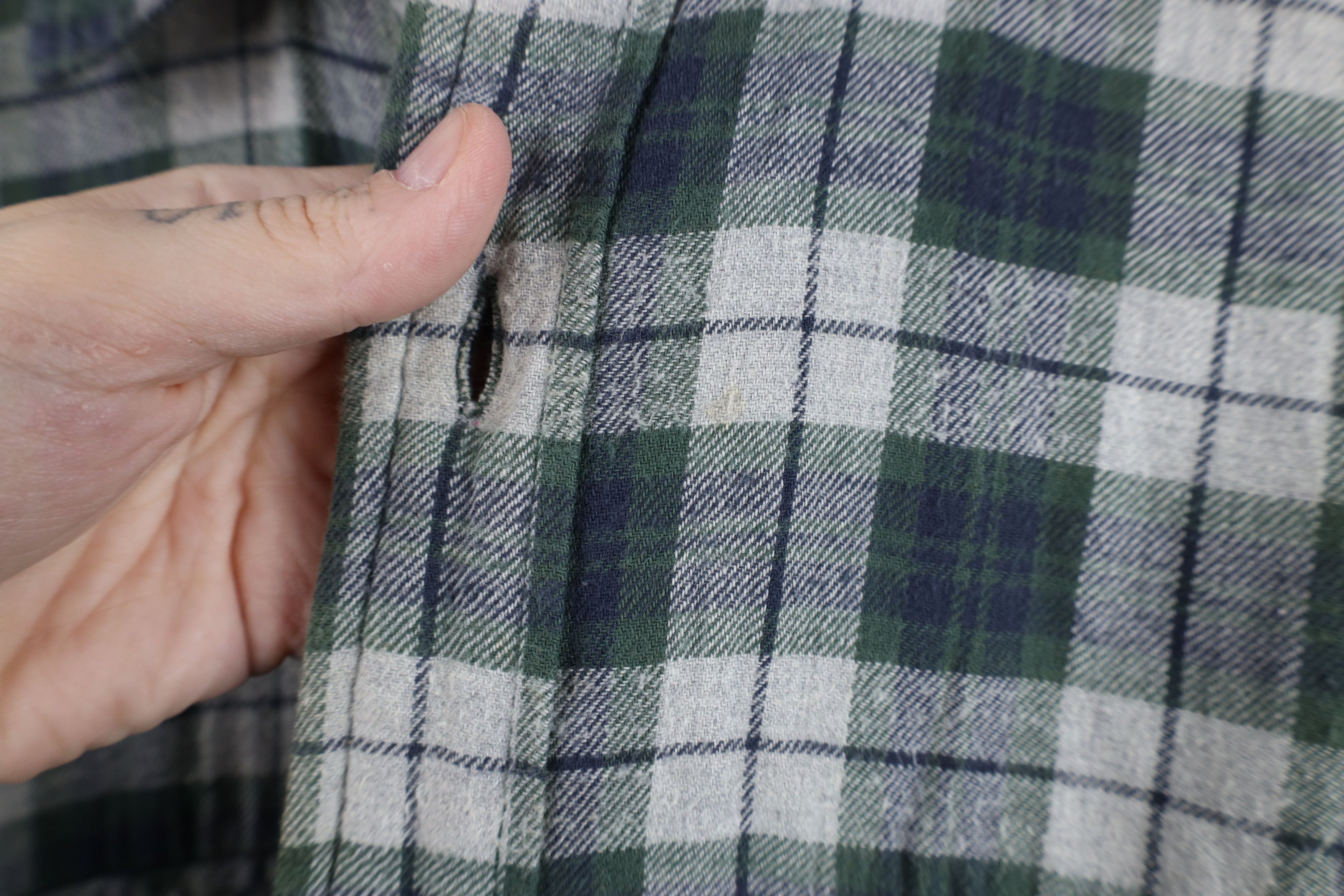 Vintage Vintage 90s Streetwear Flannel Button Shirt Jacket Jac Shirt Size US L / EU 52-54 / 3 - 11 Thumbnail