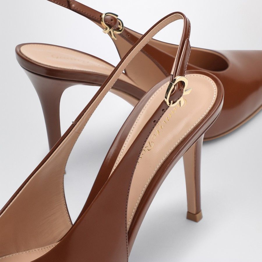Gianvito Rossi o1d2blof0824 Leather Pumps in Brown Size US 7.5 / IT 37.5 - 5 Thumbnail