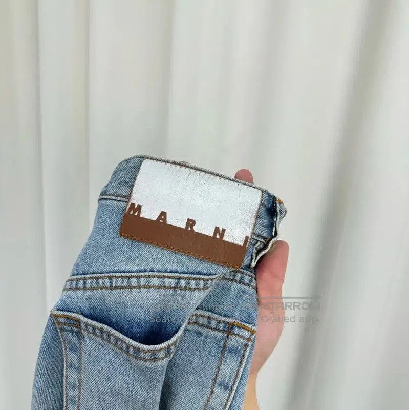 Marni Marni Casual Blue Cotton Logo Pants for Men . Size US 44 / EU 60 - 6 Thumbnail