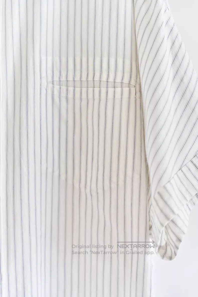 Yohji Yamamoto Yohji Yamamoto 24 SS bat sleeve striped white shirt Size US L / EU 52-54 / 3 - 5 Thumbnail