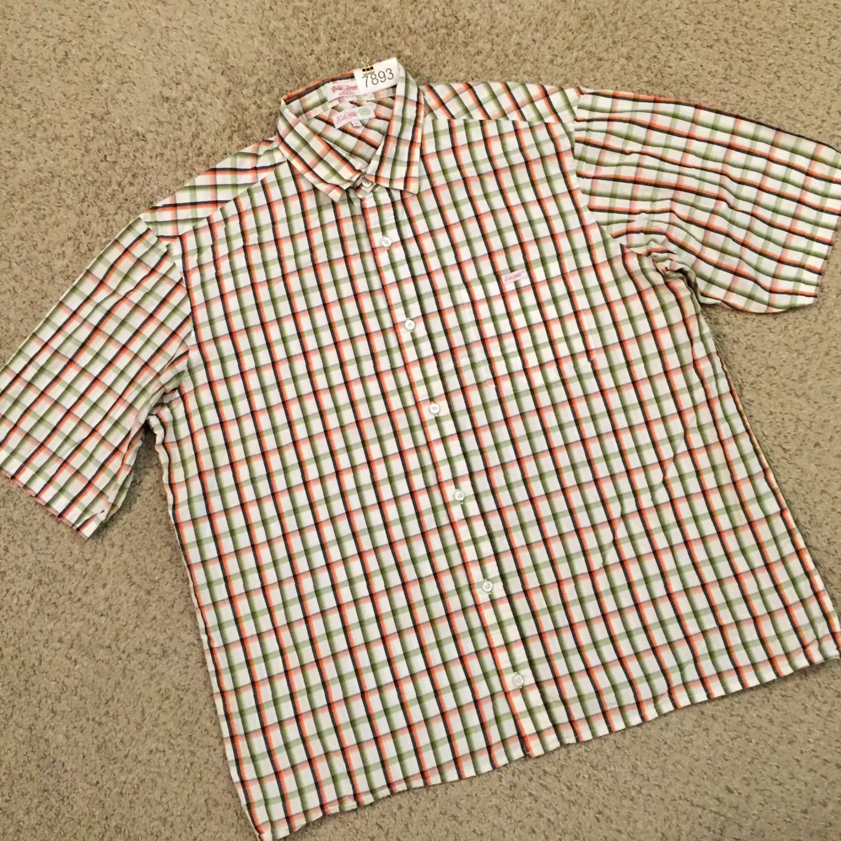 Ecko Unltd. Ecko Unltd Shirt Mens XL Green Plaid Short Sleeve Button Up Cotton Size US XL / EU 56 / 4 - 5 Thumbnail