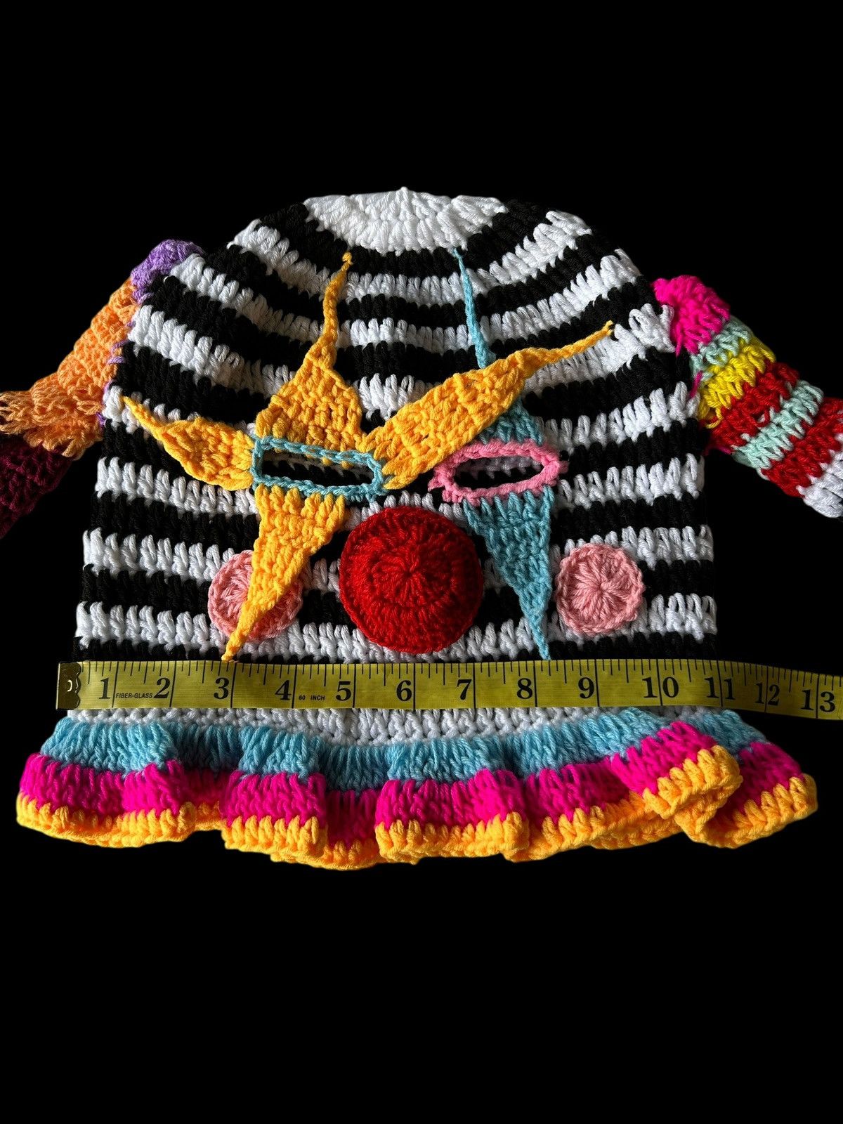 Japanese Brand × Kapital × Vintage Very Rare Crochet Knitted Handmade Balaclava Masked Stripe Size ONE SIZE - 12 Thumbnail