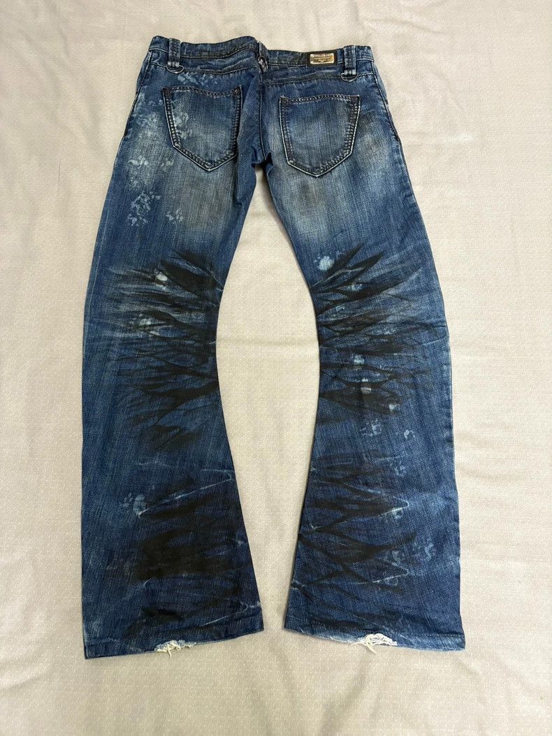Yohji Yamamoto Vintage Buffalo Bobs Distressed Denim Pants-2506 Size 28" / US 6 / IT 42 - 2 Thumbnail
