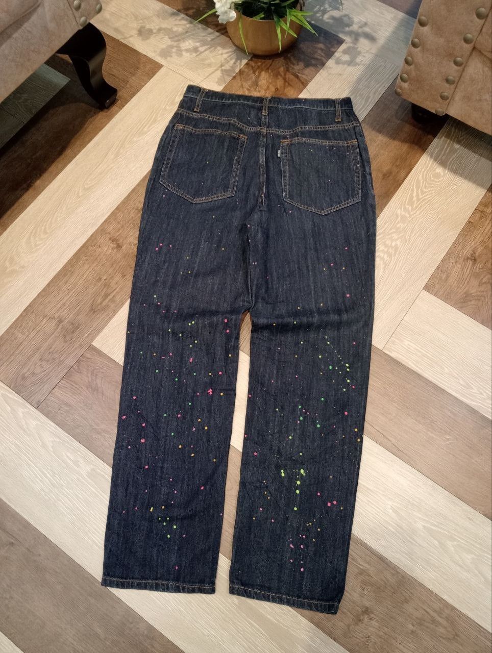 Ne-Net VINTAGE NE-NET ISSEY MIYAKE PAINTER DENIM PANTS Size US 30 / EU 46 - 7 Thumbnail