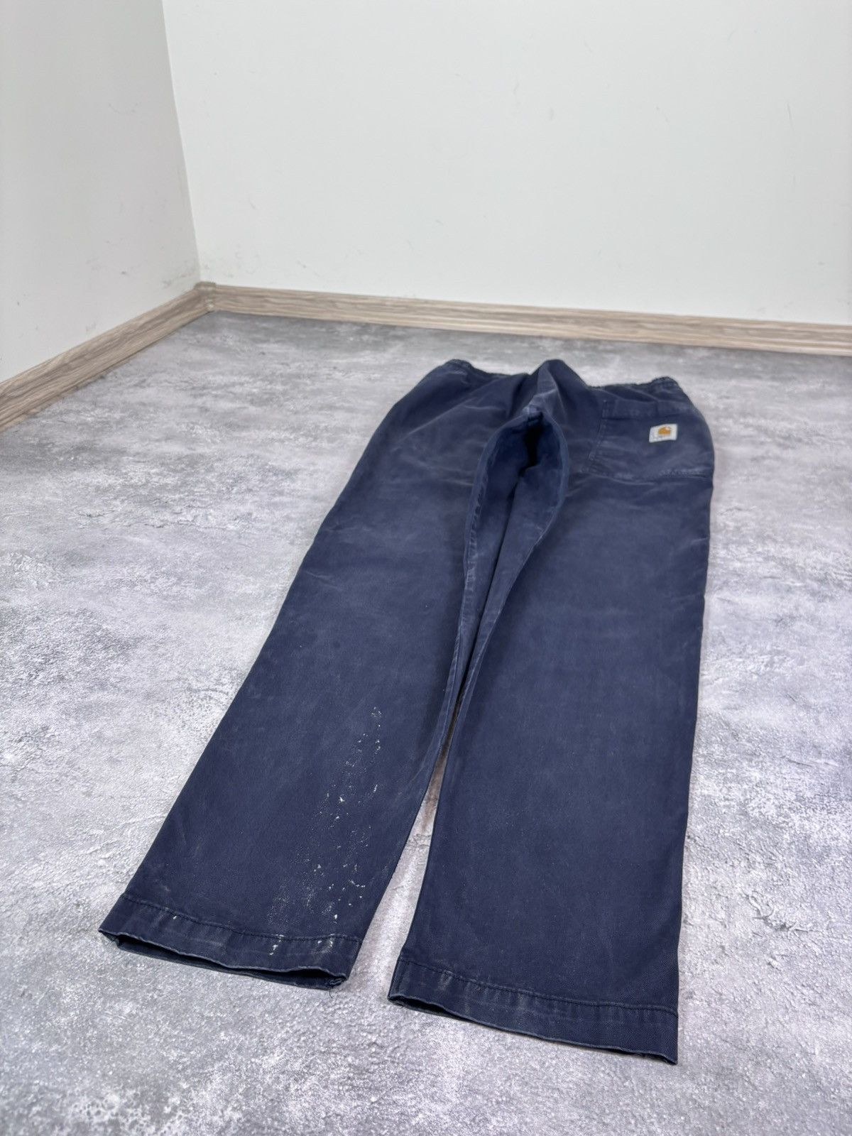 Carhartt Carhartt WIP Lawton Pants Men’s Navy Blue Joggers Tapered Size US 34 / EU 50 - 3 Thumbnail