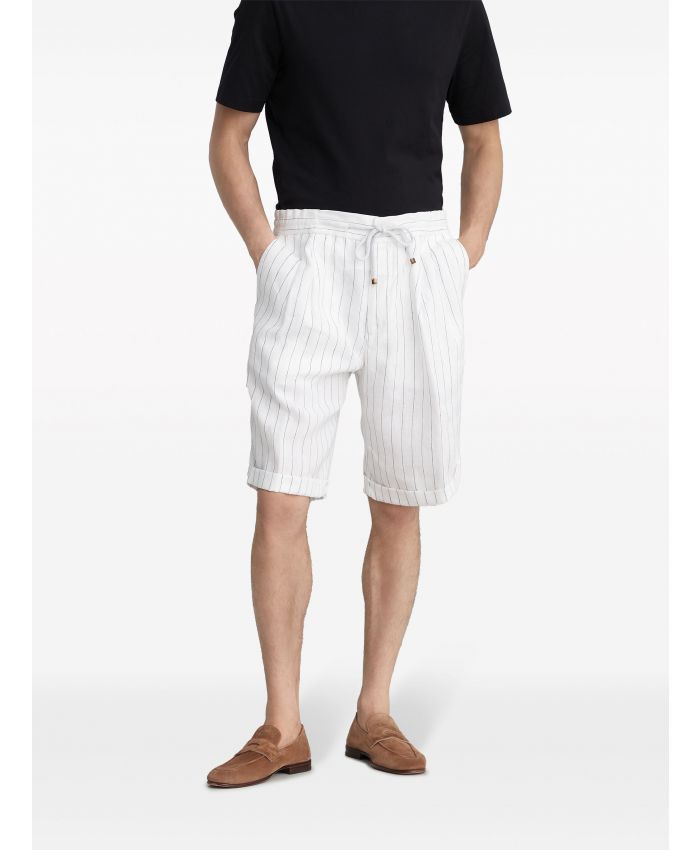 Brunello Cucinelli Bermuda Shorts in White Size US 34 / EU 50 - 1 Thumbnail