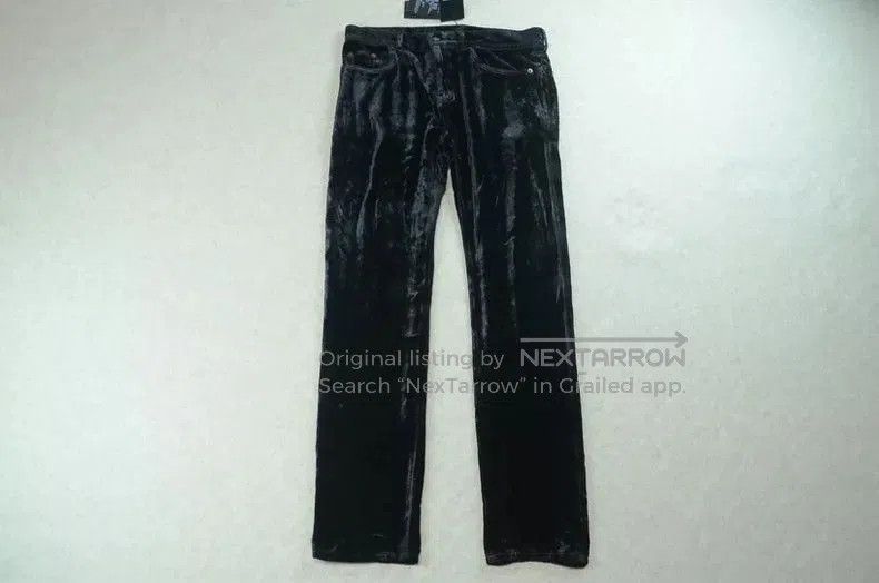 Hedi Slimane Saint Laurent SLP Black Velvet Casual Pants. Size US 30 / EU 46 - 1 Thumbnail