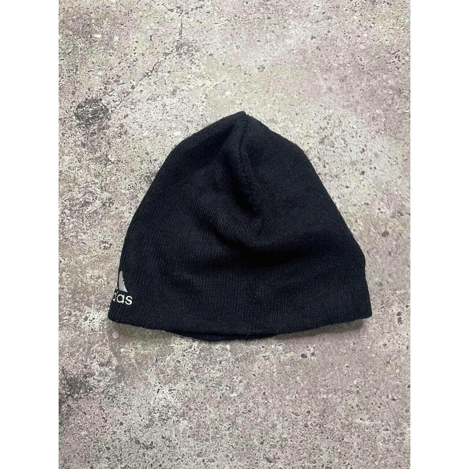 Adidas Vintage adidas Discoveries Soccer Club Black Knit Beanie Hat Size ONE SIZE - 3 Thumbnail