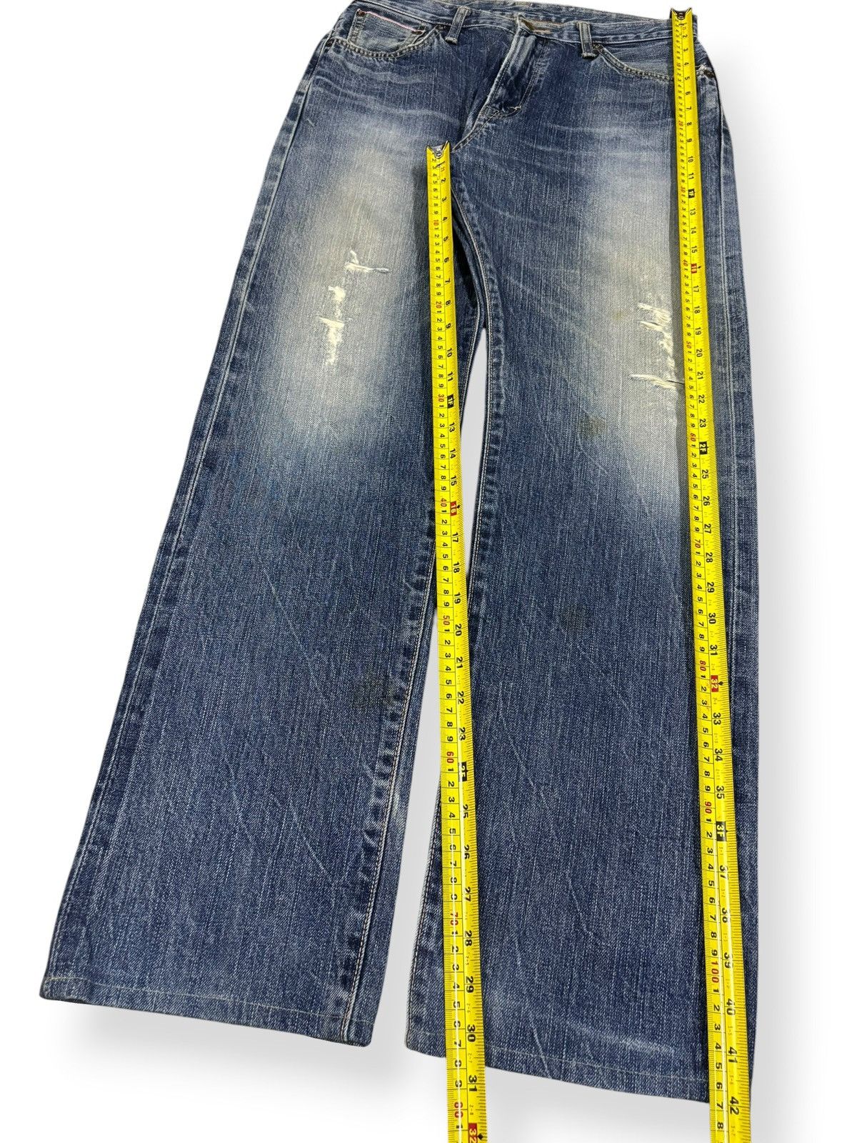 Edwin Vintage Edwin 505s Selvedge Classic Fit Distressed Jeans Size US 30 / EU 46 - 15 Thumbnail