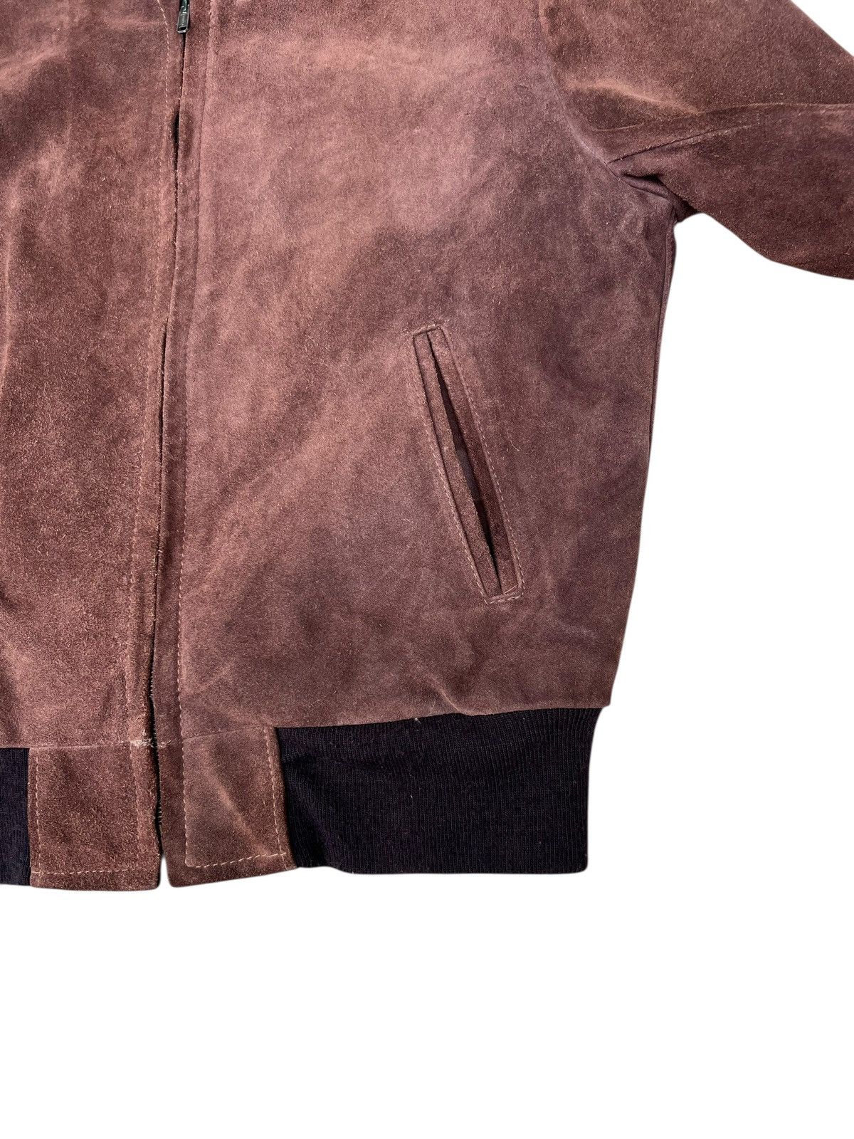 Schott 80s Schott Brown Suede Leather Bomber Jacket Size US L / EU 52-54 / 3 - 10 Thumbnail