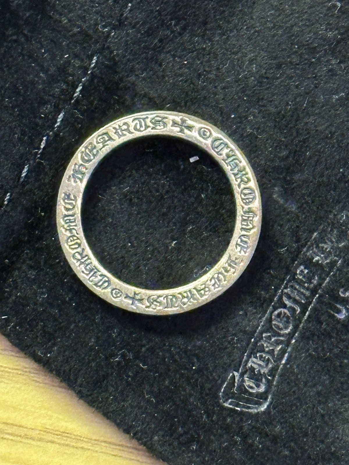 image of Chrome Hearts F Ring in Silver, Men's