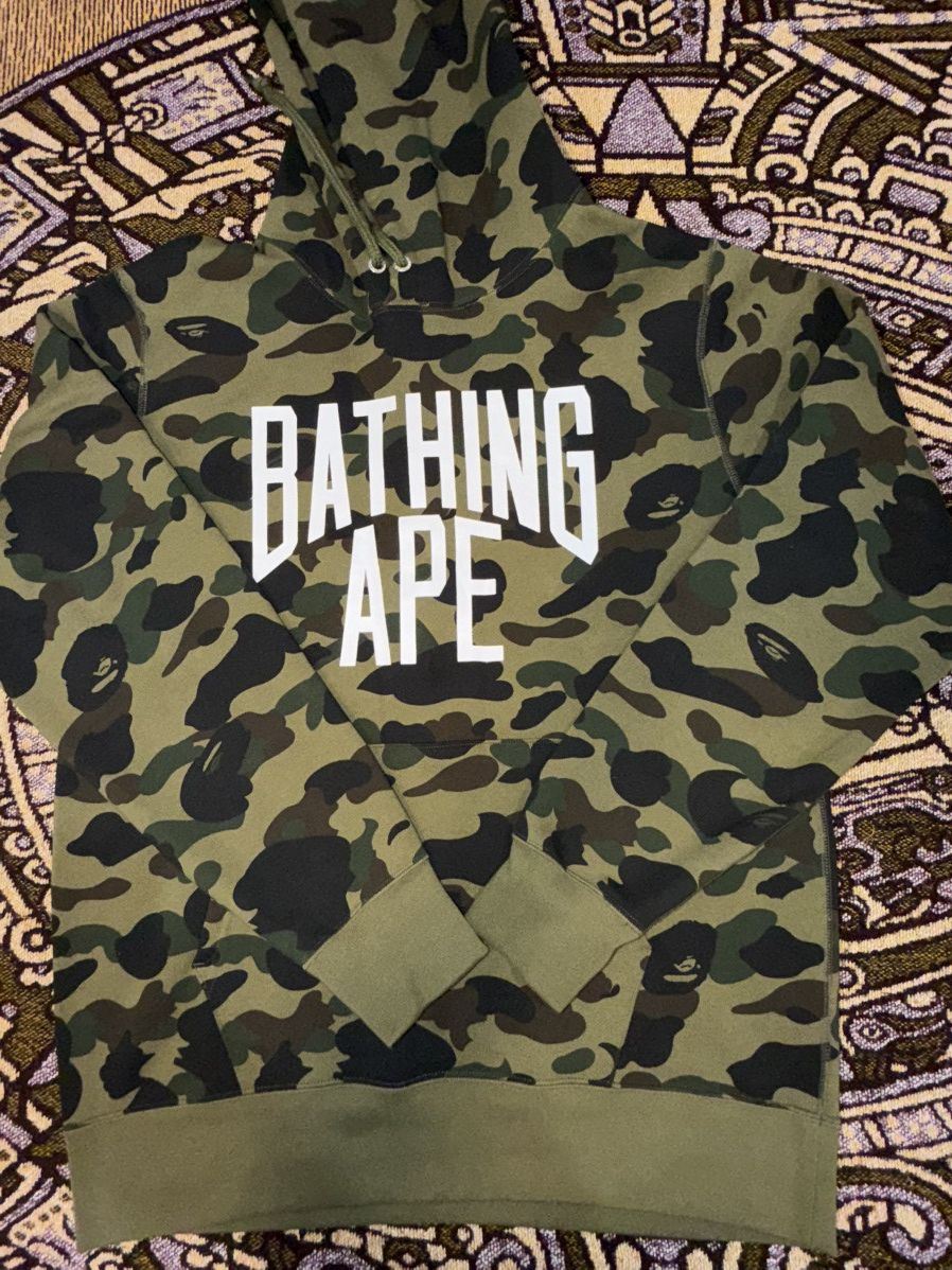 Bape Bape Hoodie Green Camo Size US XL / EU 56 / 4 - 1 Thumbnail