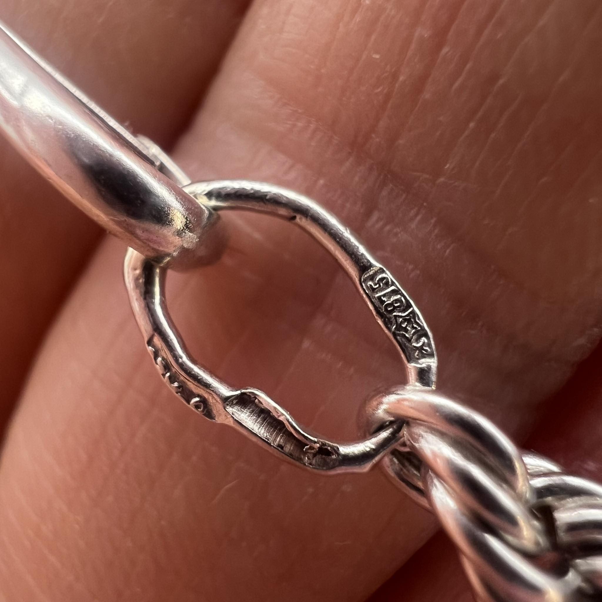 Sterling Silver × Vintage Vintage Sterling Silver 875 Jewelry Chain Marked 33g Size ONE SIZE - 4 Thumbnail