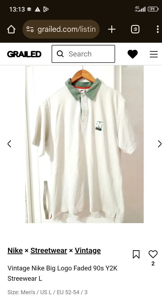 Nike × Vintage Nike 2 Polos 90s Y2k Size US L / EU 52-54 / 3 - 2 Thumbnail