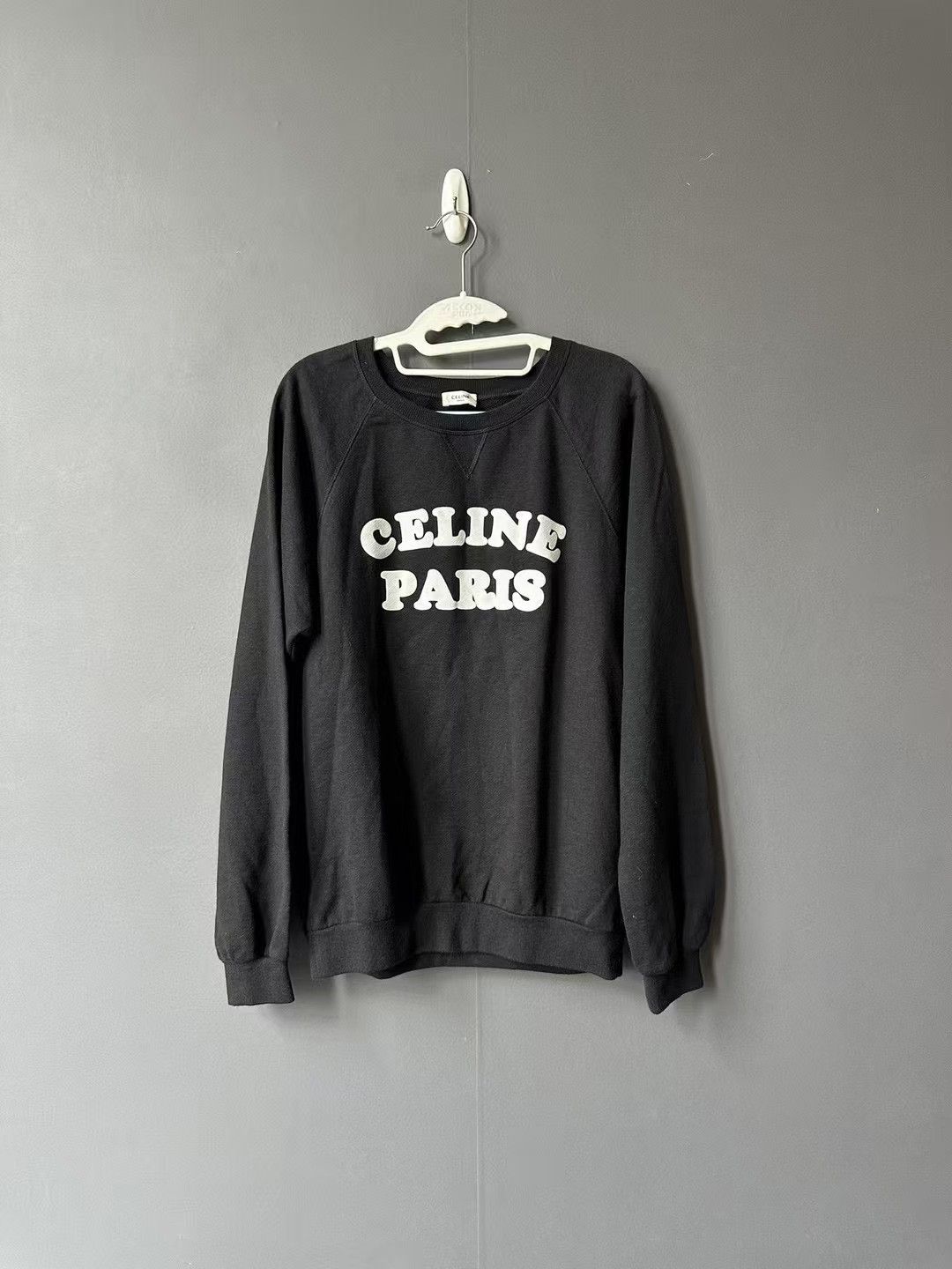 Celine Celine Flocked Logo Sweatshirt Size M / US 6-8 / IT 42-44 - 1 Thumbnail