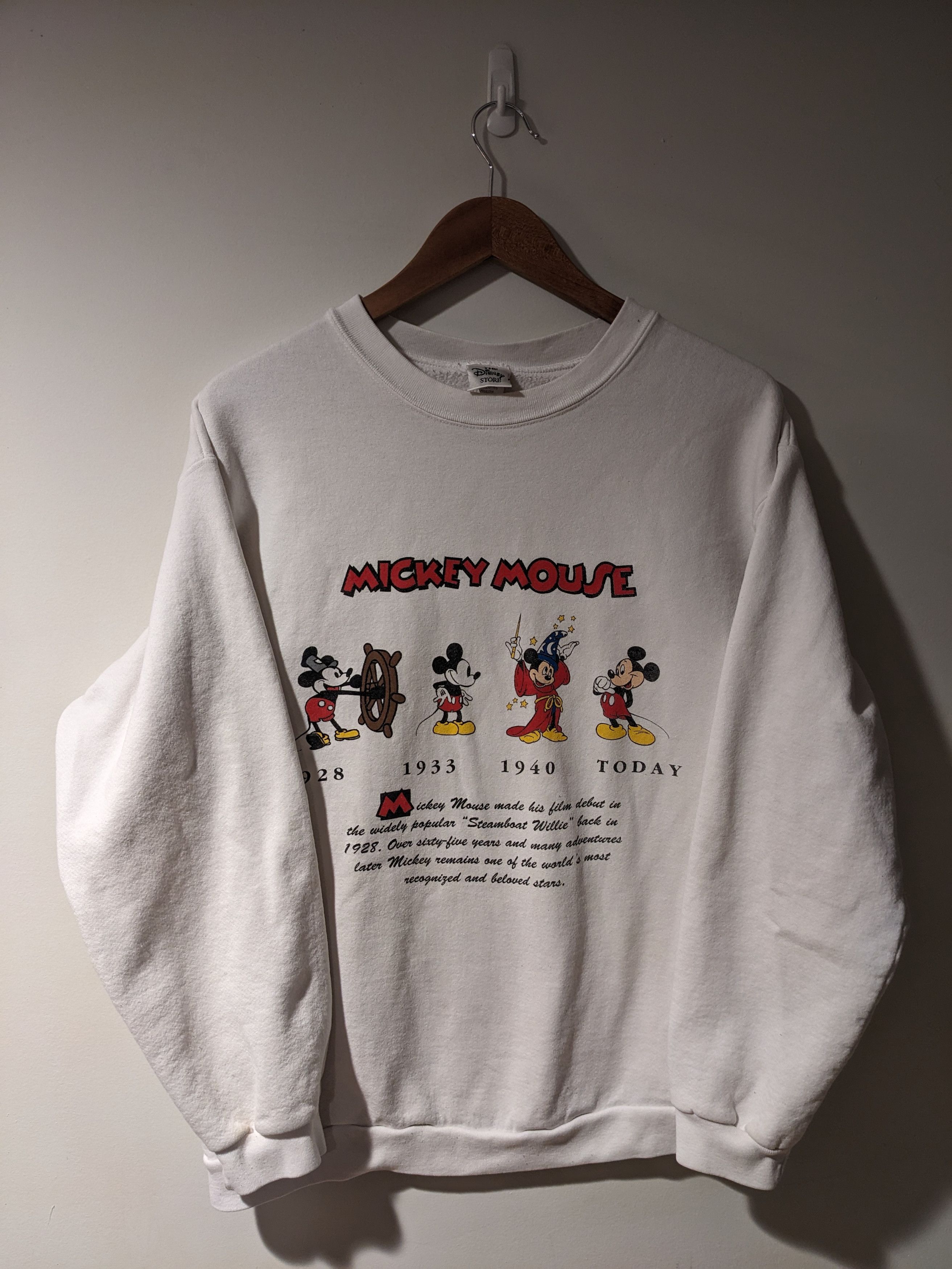 Disney × Vintage Vintage 90s Mickey Mouse Throughout the Ages Sweatshirt Size US L / EU 52-54 / 3 - 1 Thumbnail