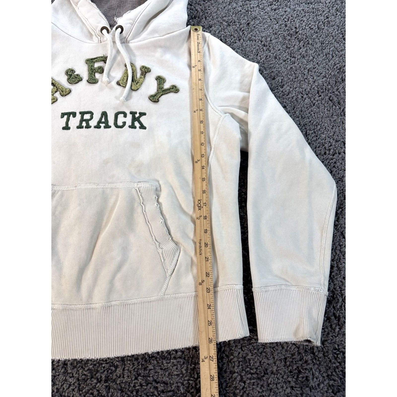Abercrombie & Fitch VINTAGE Abercrombie & Fitch Hoodie Mens XL Zip Thermal Muscle Distressed White Full Zip Hooded Pockets Logo Zipper Size US XL / EU 56 / 4 - 2 Thumbnail