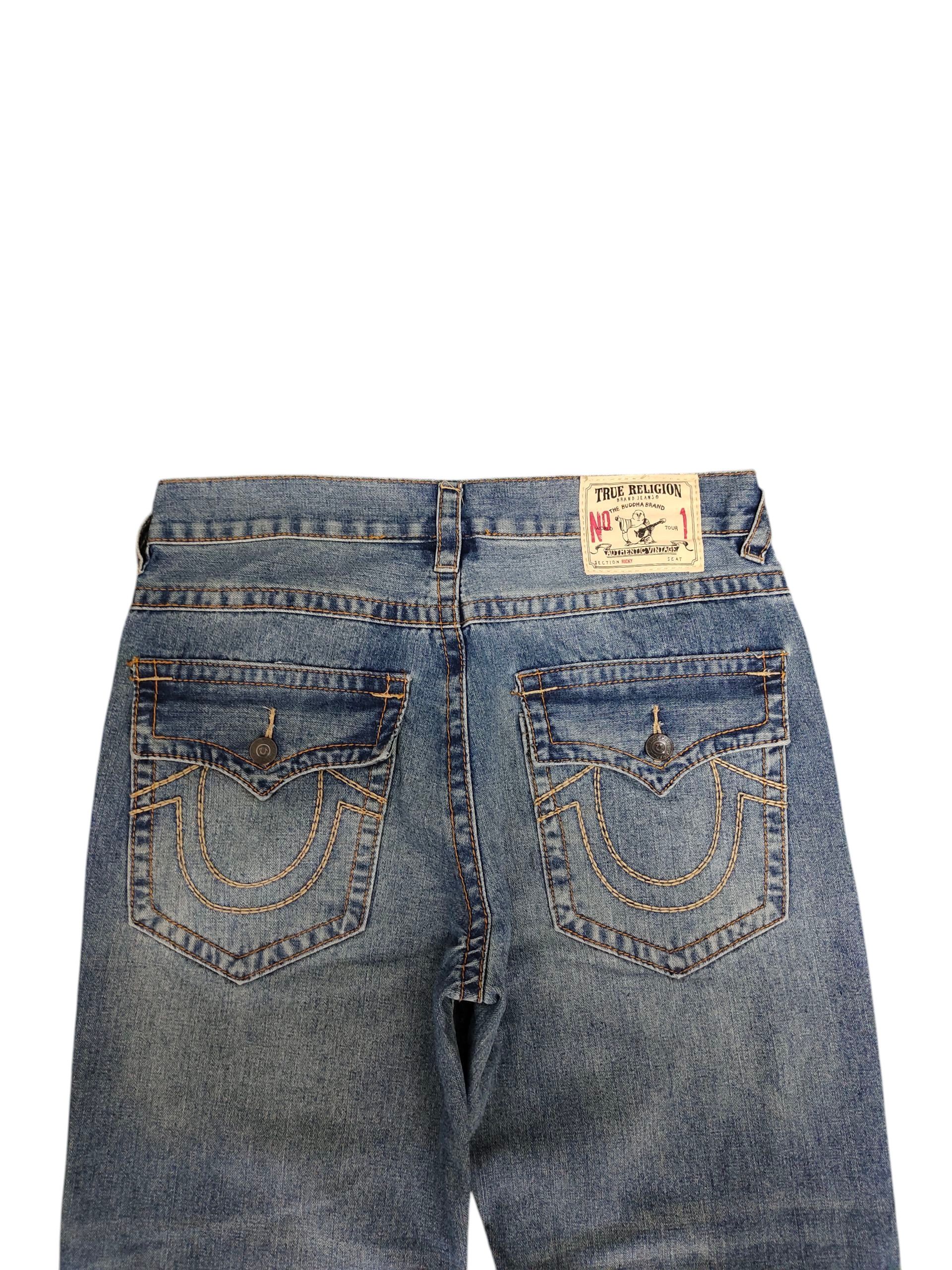 True Religion Vintage Y2k True Religion Usa Ricky Denim Jeans Size US 36 / EU 52 - 9 Thumbnail