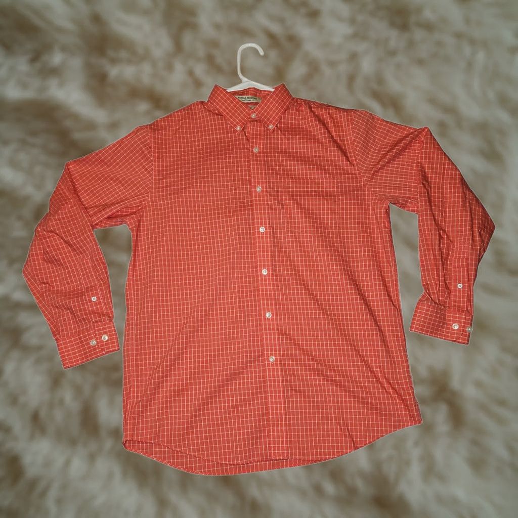 Vintage VINTAGE? No.LL Bean Button-Down Shirt Men M Red Wrinkle Resistant Cotton Check-Flag? Size US M / EU 48-50 / 2 - 1 Thumbnail