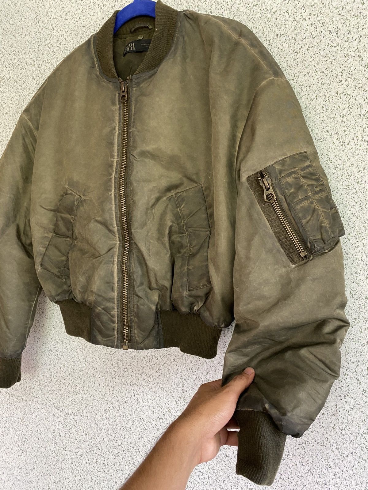 Zara ZARA Basic Military Bomber Jacket Alpha Croptop for Women Size M / US 6-8 / IT 42-44 - 6 Thumbnail