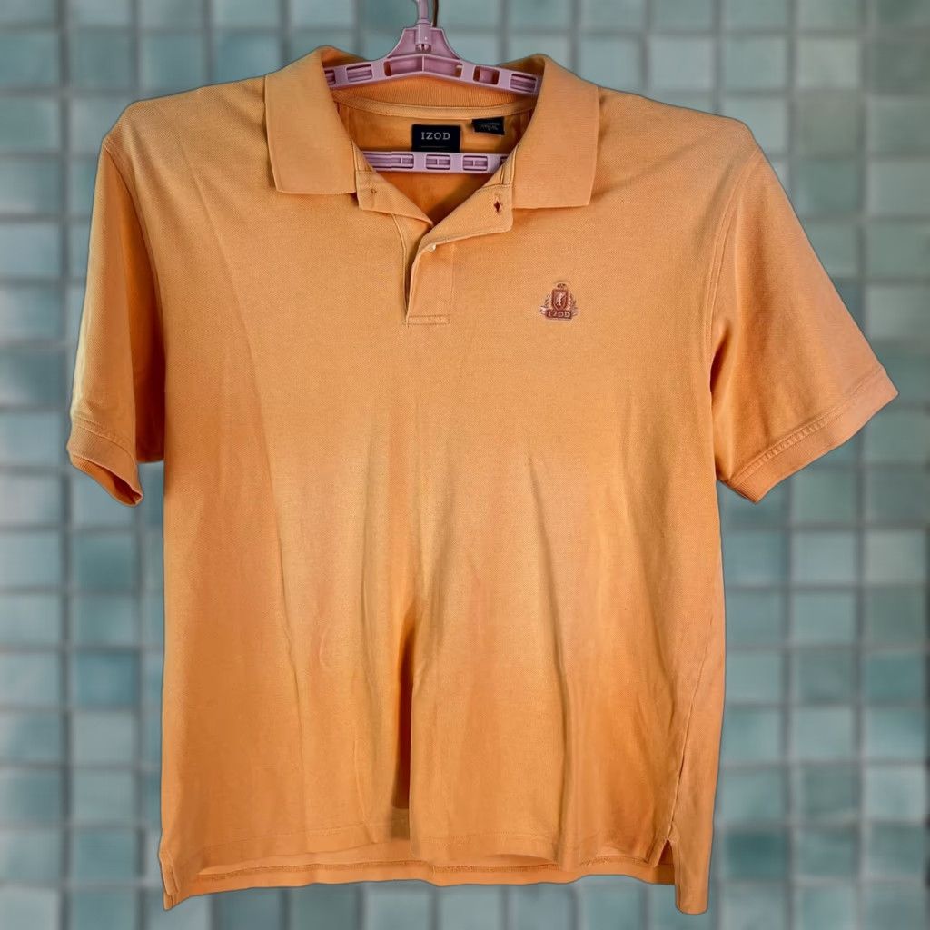 Izod IZOD Mens Polo Shirt Short Sleeve Golf Coral Orange Size L Size US L / EU 52-54 / 3 - 1 Thumbnail